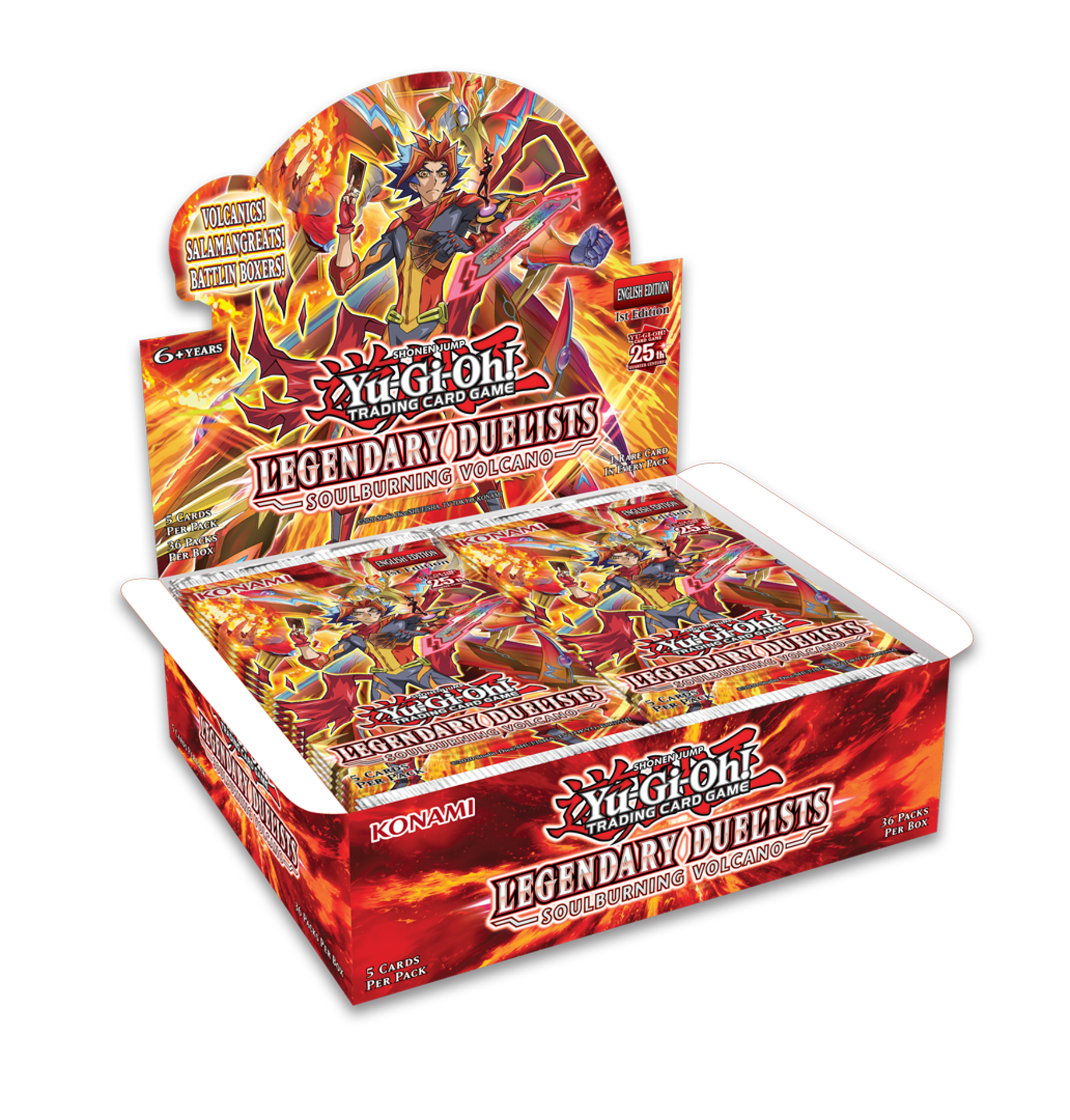 Yu-Gi-Oh! JCC - Display de Pack de Booster Legendary Duelists: Soulburning Volcano (36 Boosters) - flash vidéo