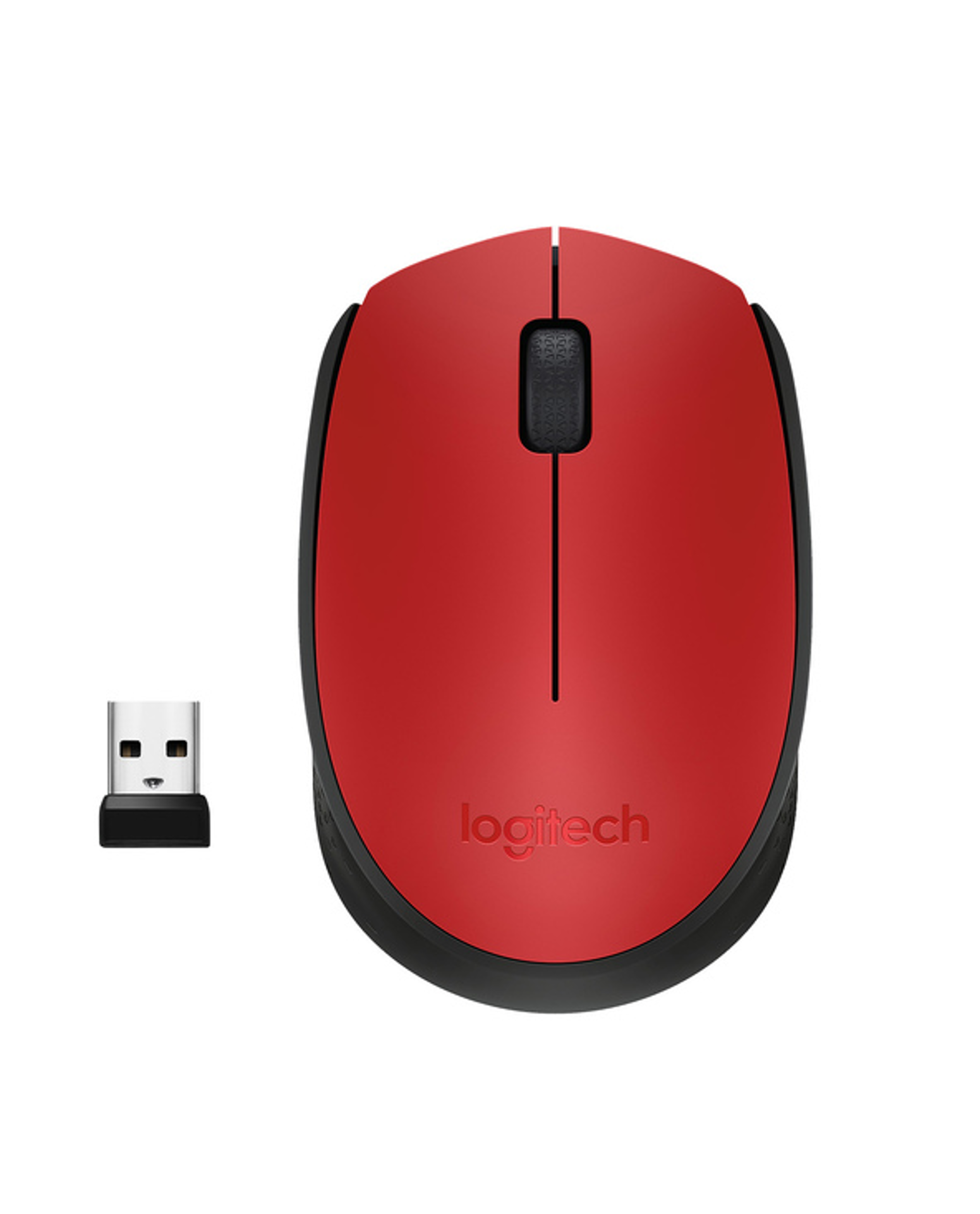 Logitech - Souris sans fil M171 - Rouge - 3 Boutons 1000 dpi - flash vidéo