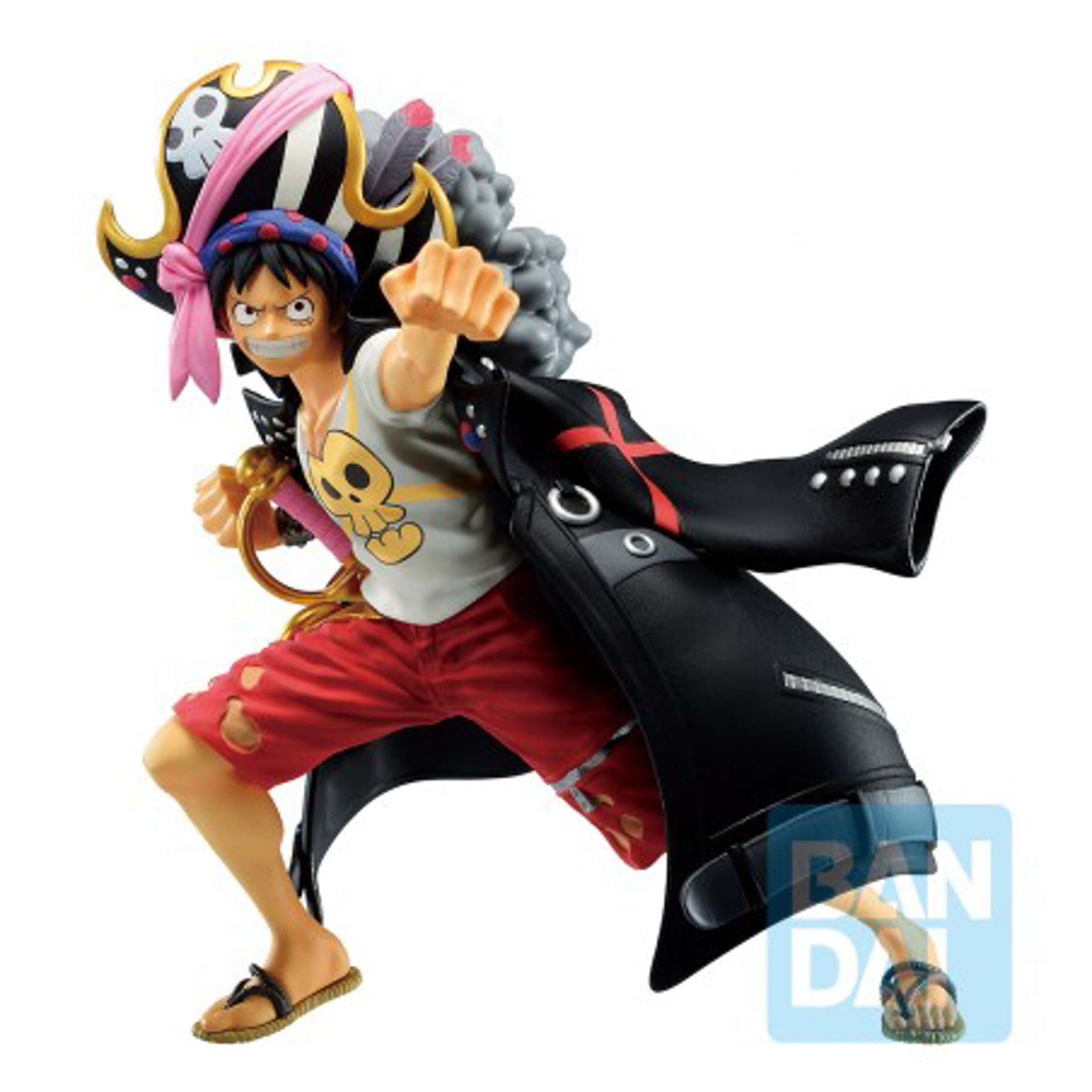 One Piece Ichibansho - Film Red - Monkey D. Luffy Statue 12cm - flash vidéo
