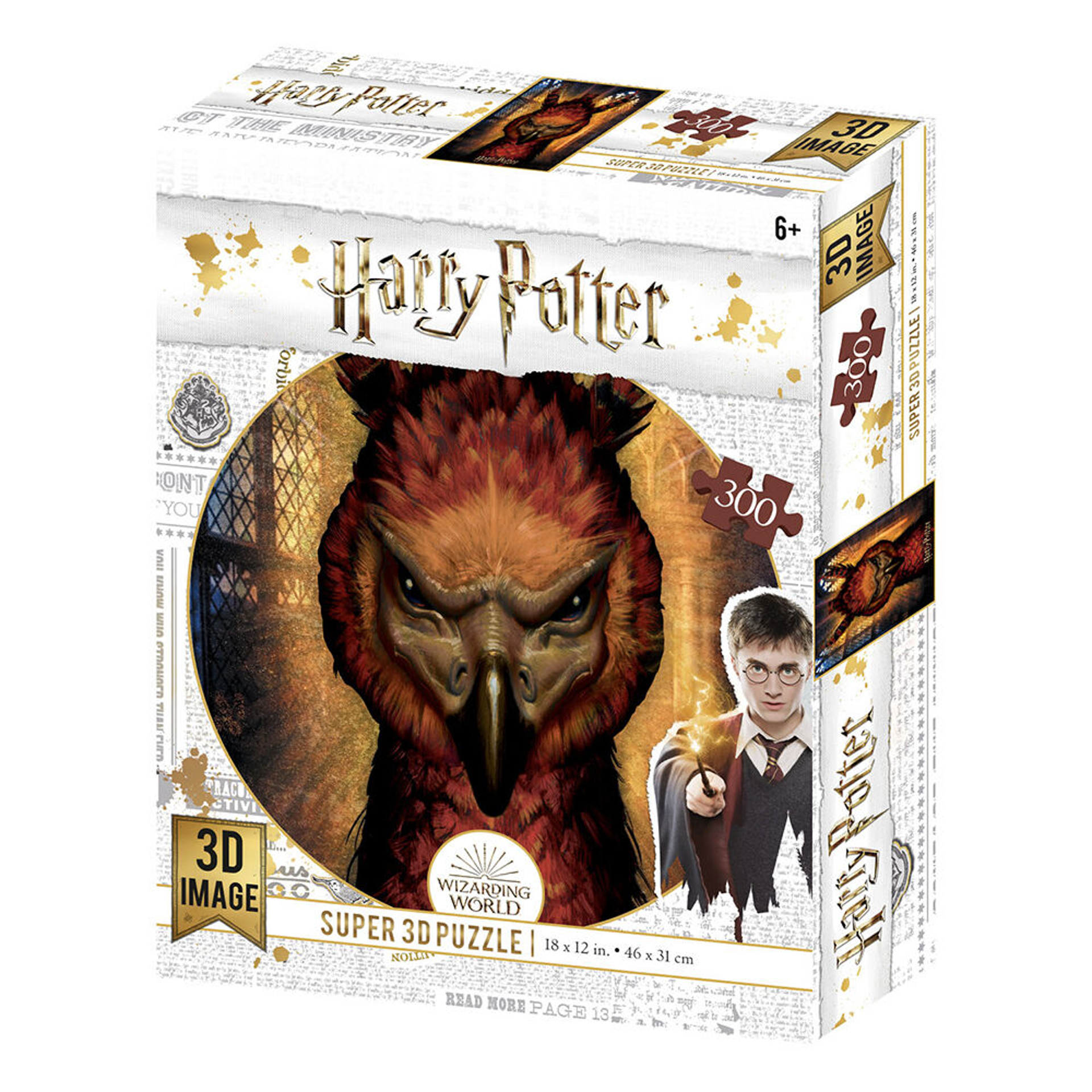 Harry Potter - Puzzle lenticulaire Fumseck 300 pcs 46x31 cm - flash vidéo