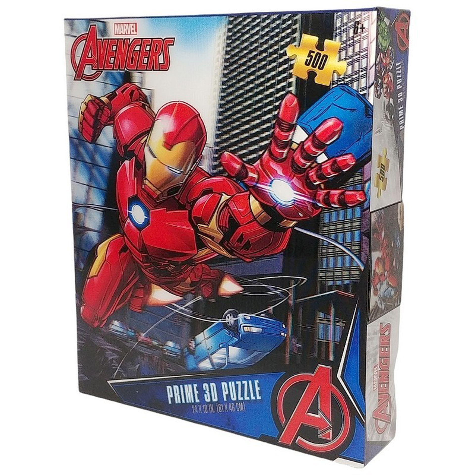 Marvel - Puzzle lenticulaire Iron Man au combat 500 pcs 61x46 cm - flash vidéo