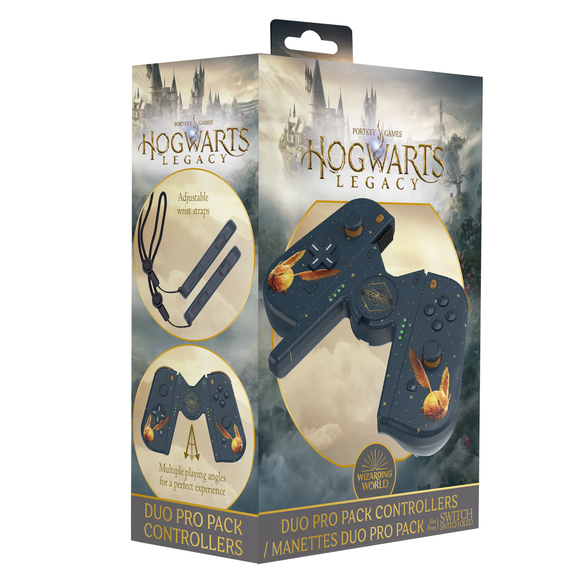 Hogwarts Legacy - Manettes JoyCon Duo Pro Pack pour Nintendo Switch - Modèle Vif d'Or - flash vidéo