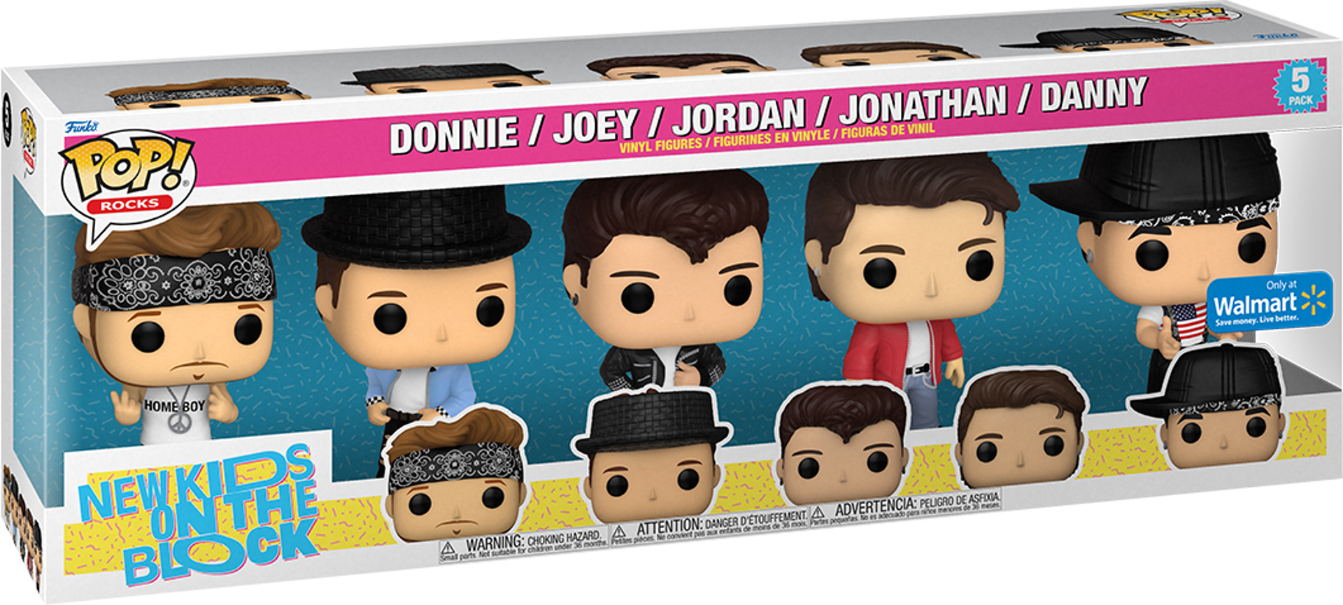 Funko Pop! 5-Pack: Rocks: New Kids on the Block - Donnie/Joey/Jordan/Jonathan/Danny (Special Edition) - flash vidéo