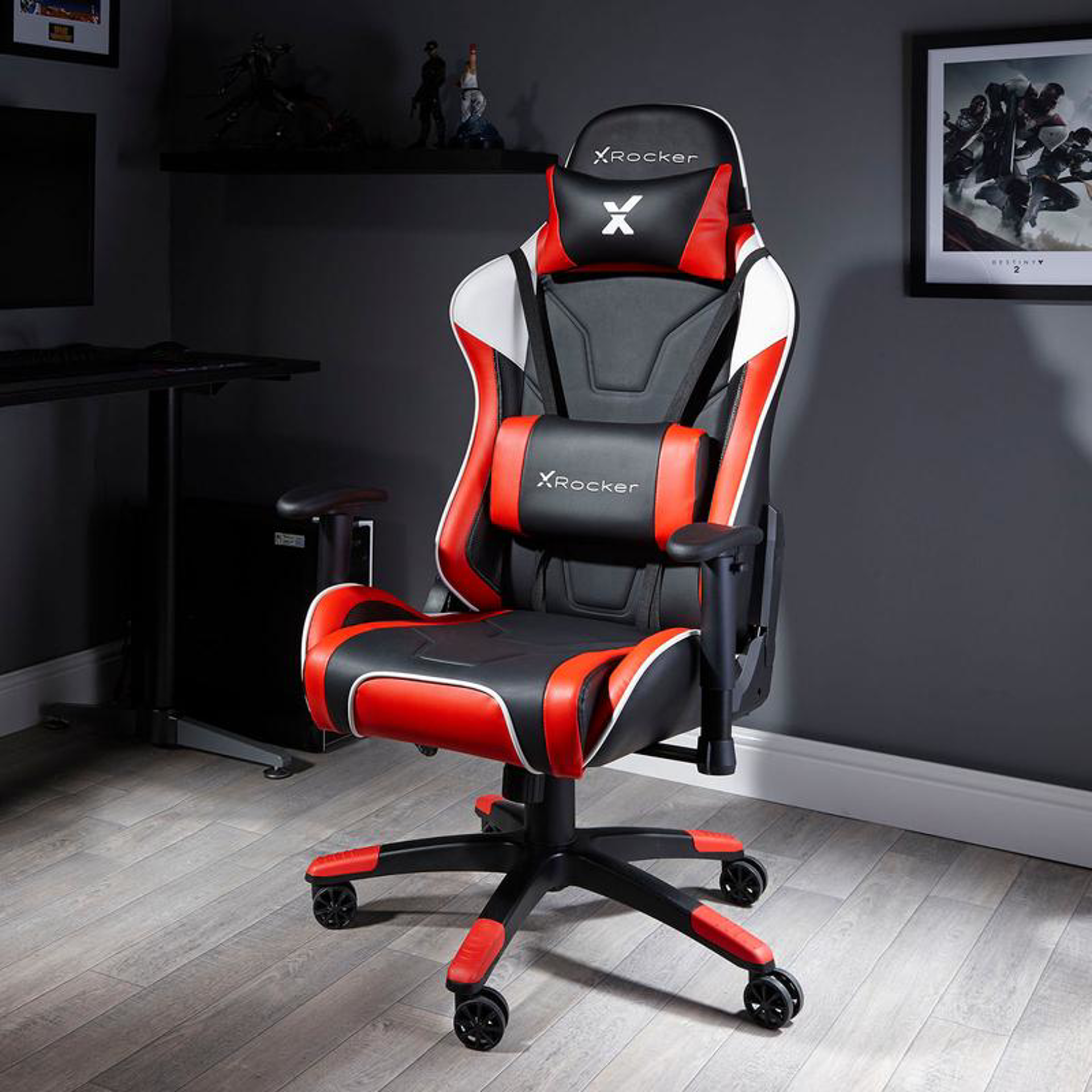 X Rocker - Chaise de jeu eSport Agility Sport avec ajustement ergonomique Rouge - flash vidéo