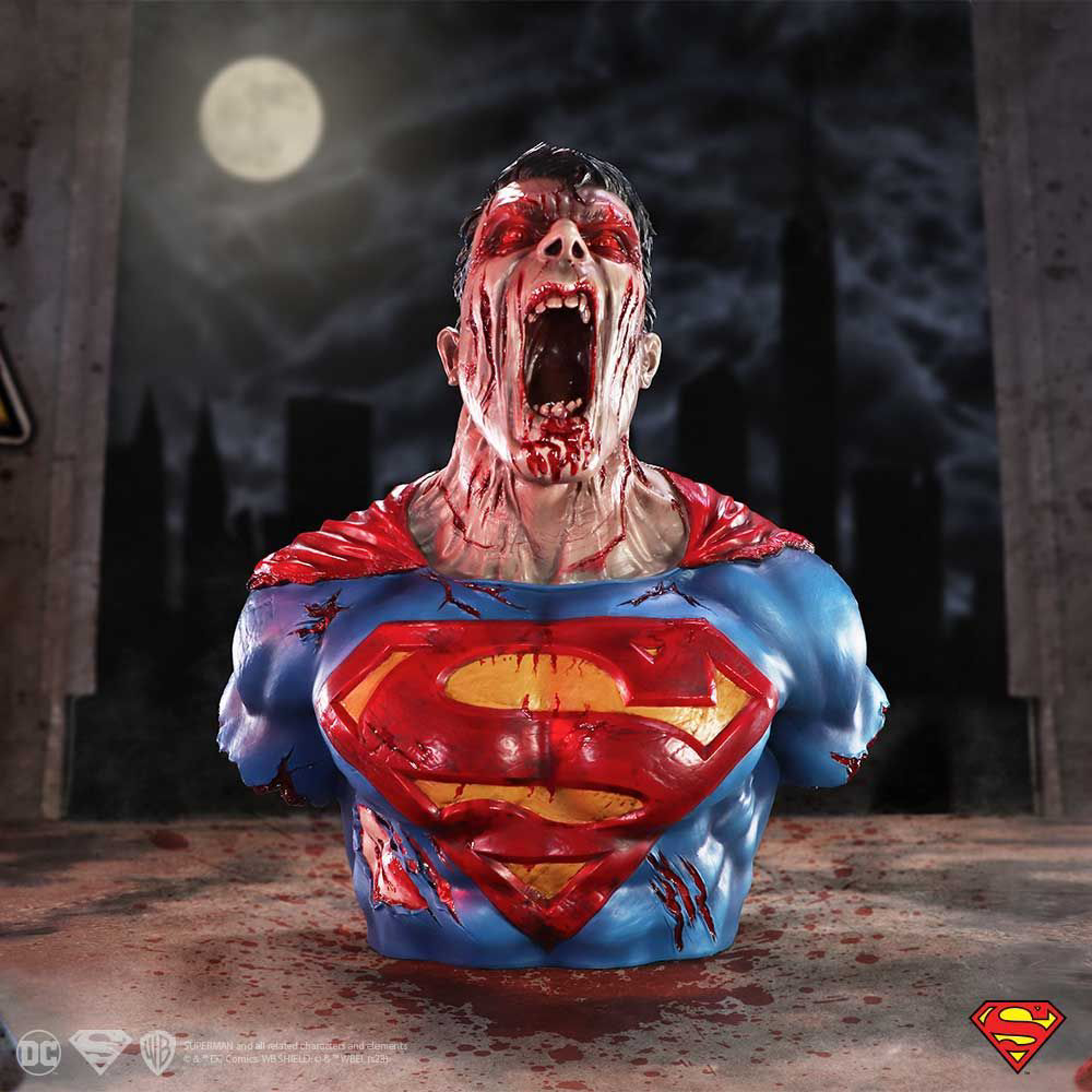 DC Comics - Buste de zombie Superman DCeased 30cm - flash vidéo