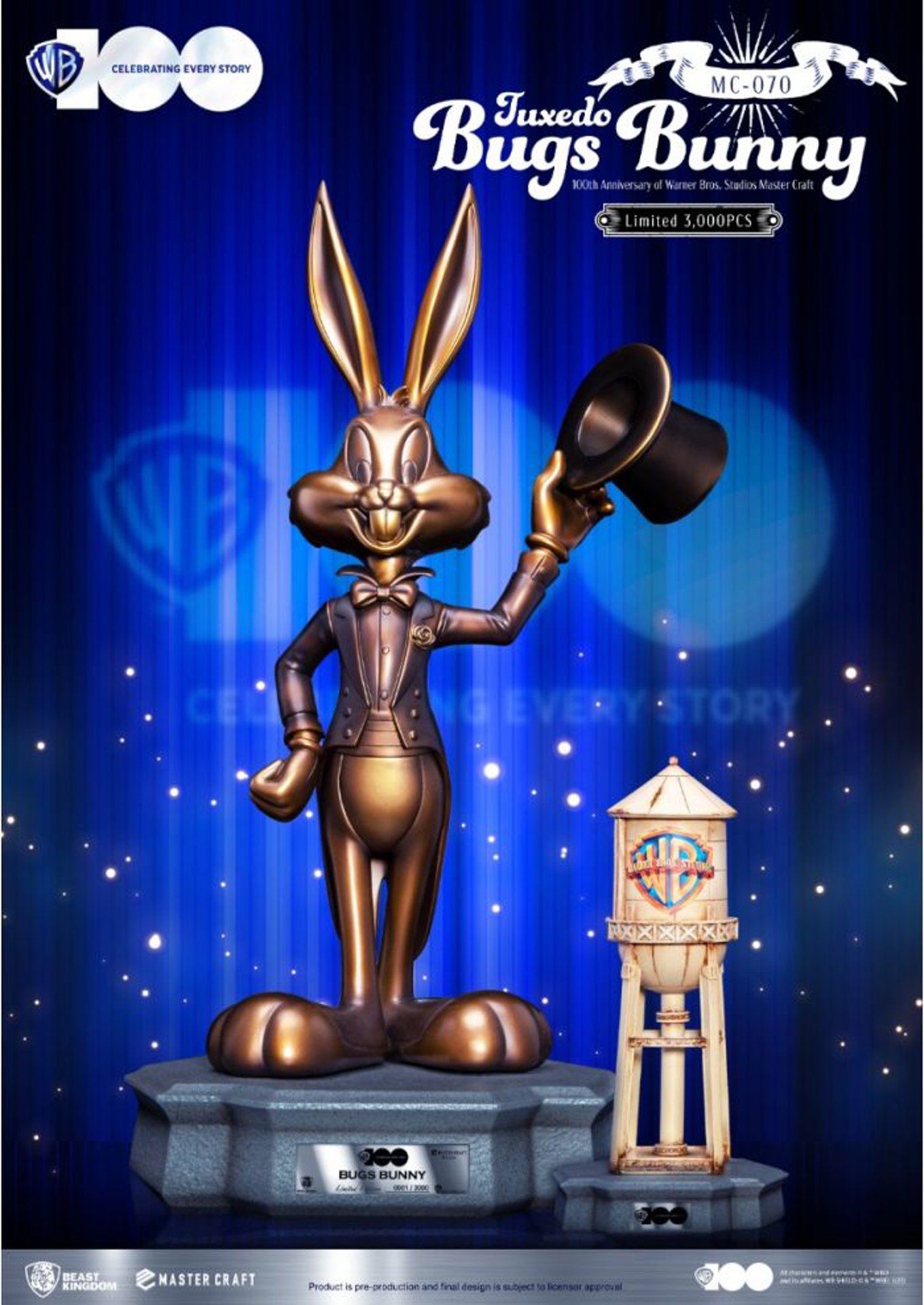 Warner Bros - MC-070 - 100th Anniversary of Warner Bros. Studios - Statue Bugs Bunny Tuxedo Master Craft - flash vidéo