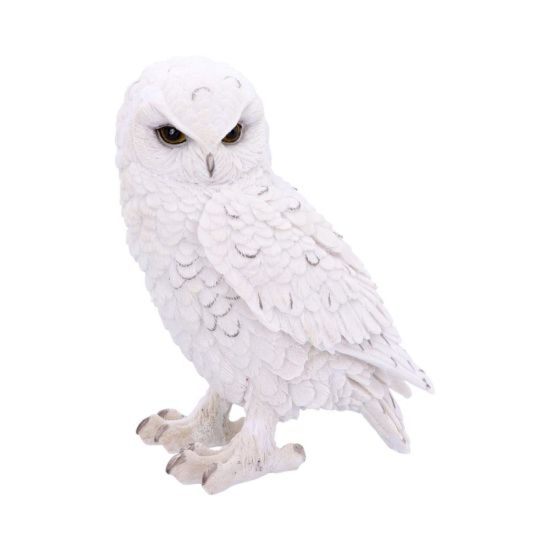 Figurine d'ornement Grand hibou blanc 20cm - flash vidéo