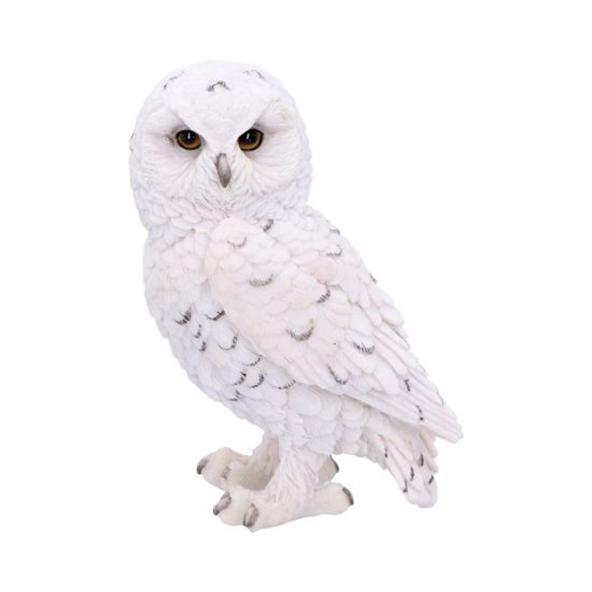 Figurine d'ornement Grand hibou blanc (Petit) 13.3cm - flash vidéo