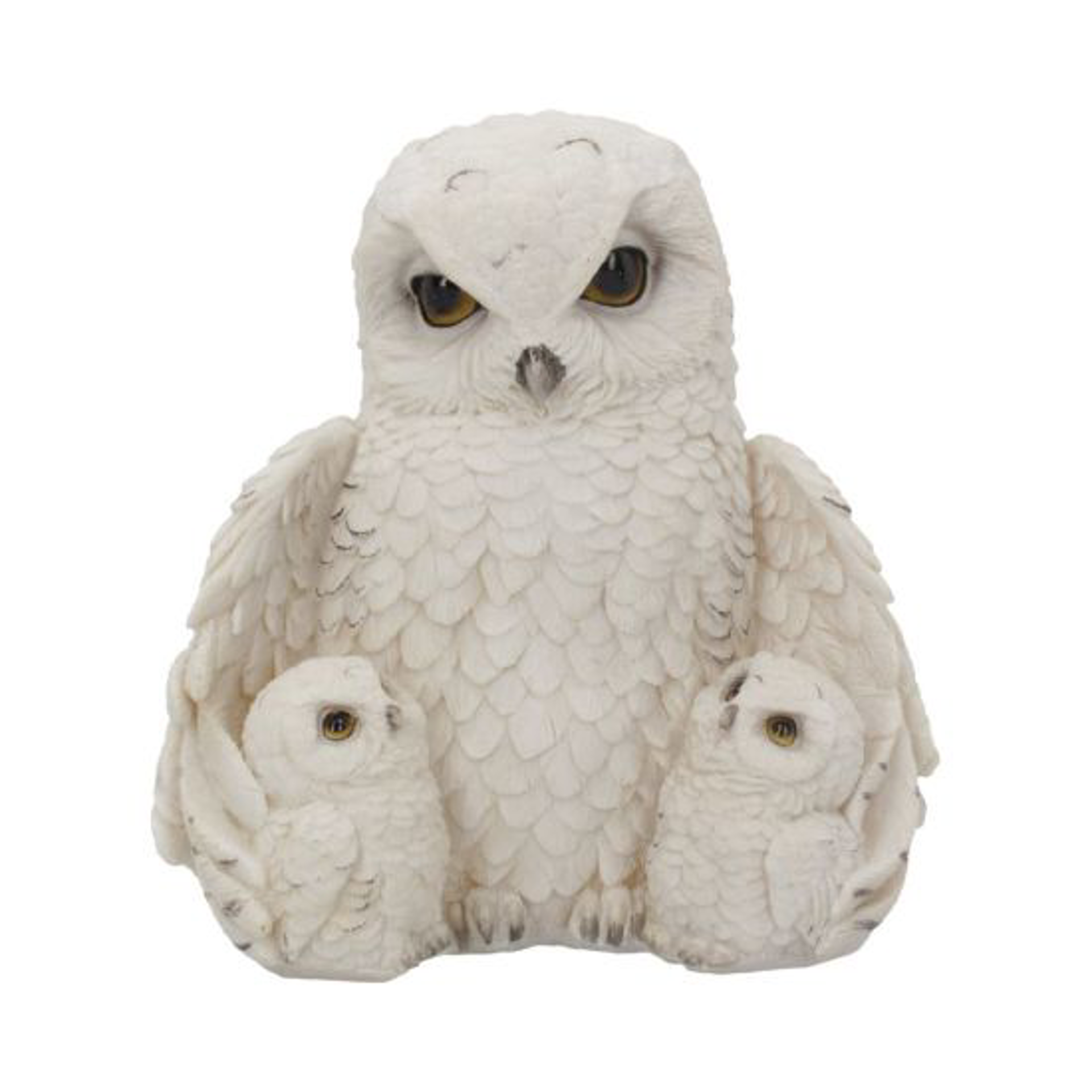 Figurine de collection Famille de hiboux 21.5cm - flash vidéo