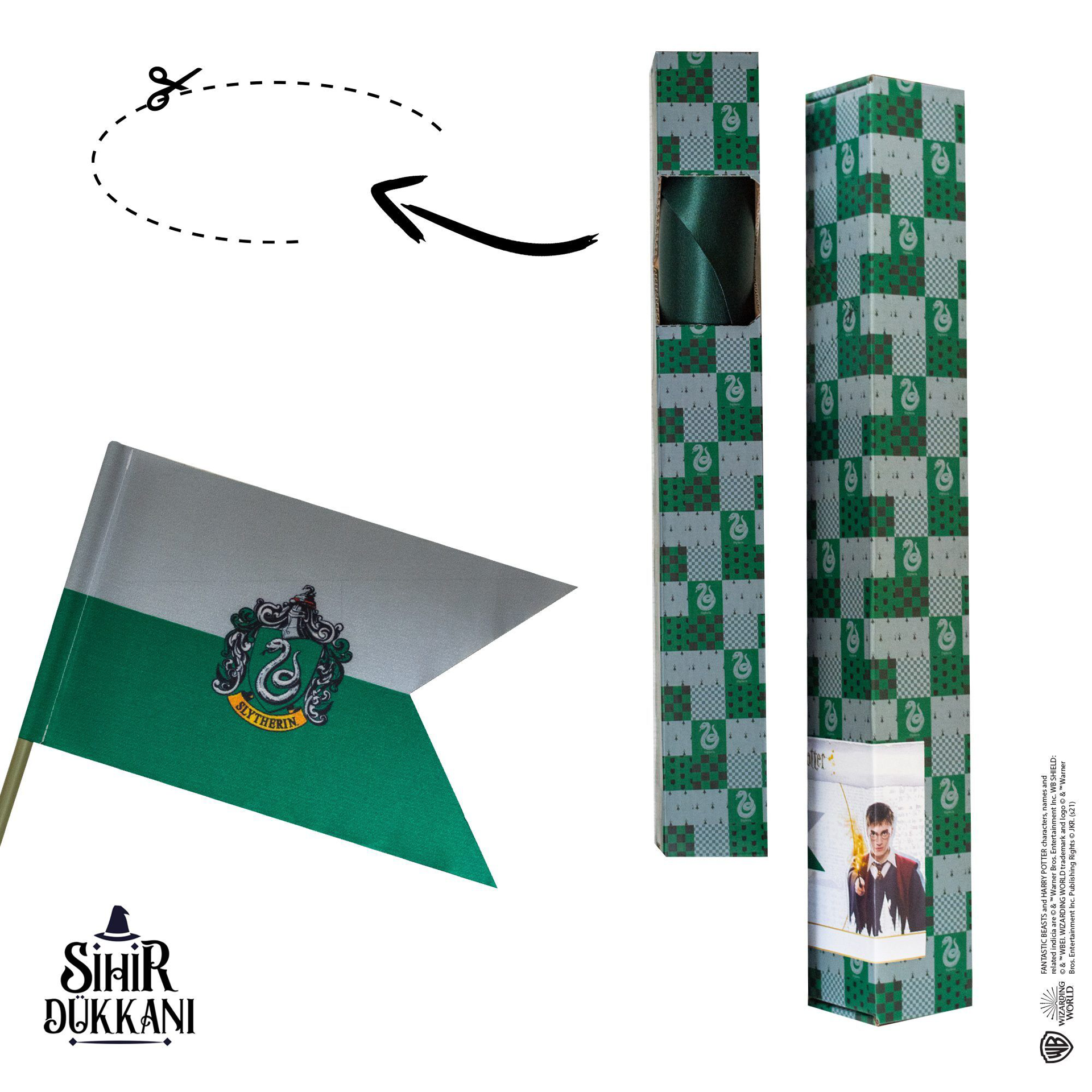 Wizarding World - Harry Potter - Fanion - Serpentard - flash vidéo