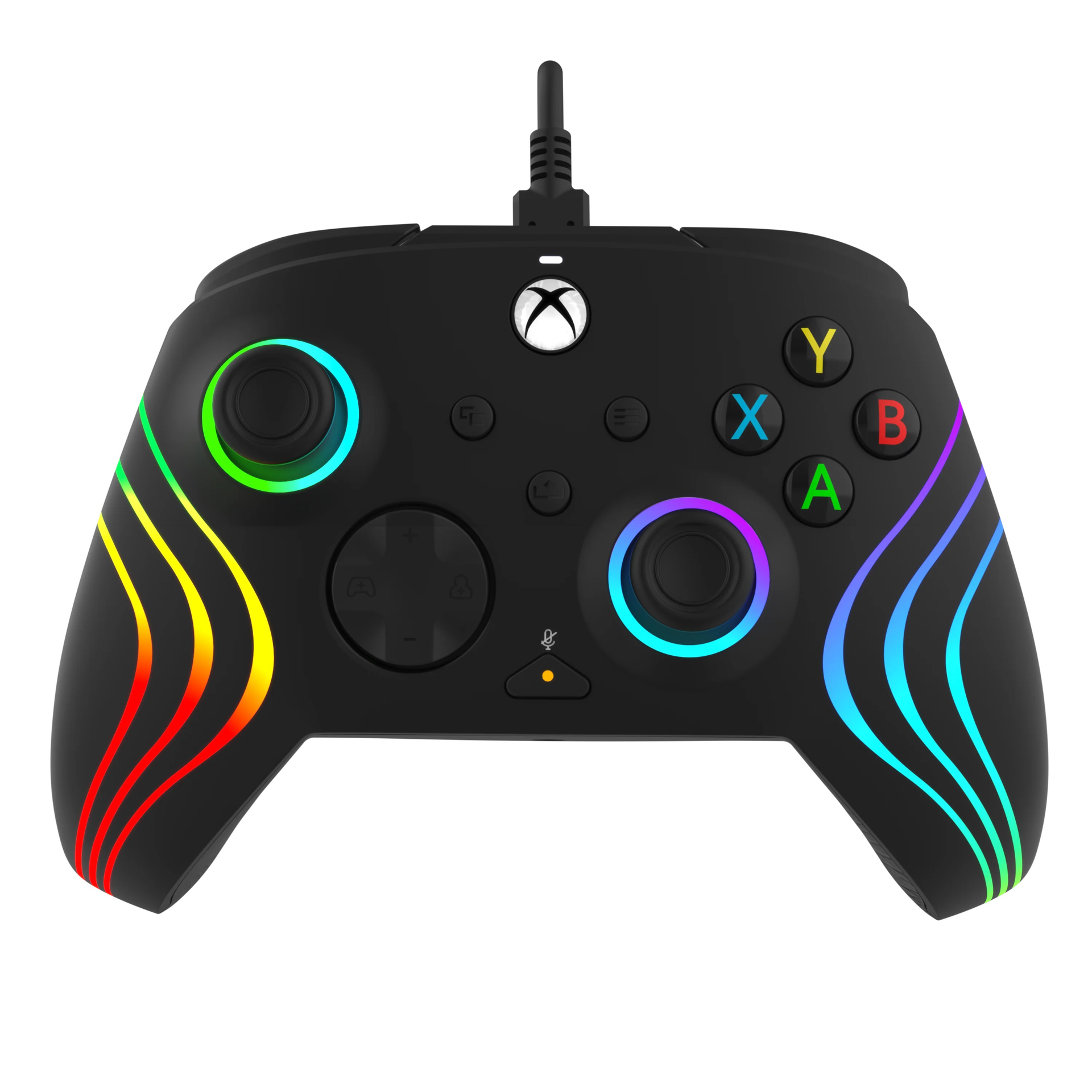 PDP - Manette filaire Afterglow Wave noire pour Xbox Series X|S, Xbox One et Windows 10/11 - flash vidéo