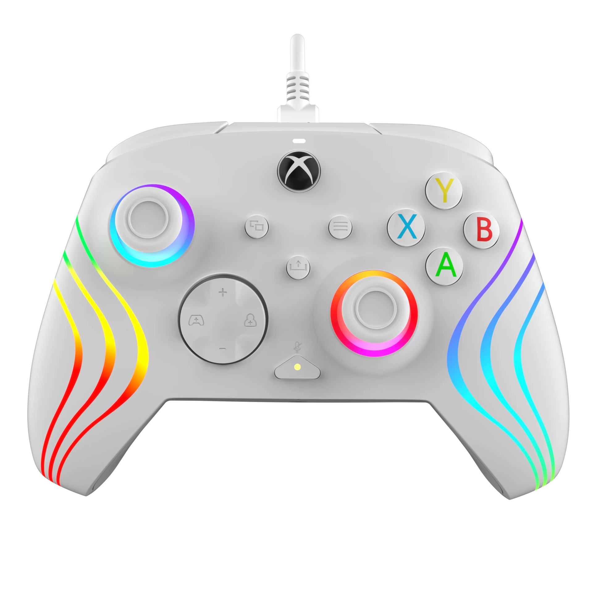 PDP - Manette filaire Afterglow Wave blanche pour Xbox Series X|S, Xbox One et Windows 10/11 - flash vidéo