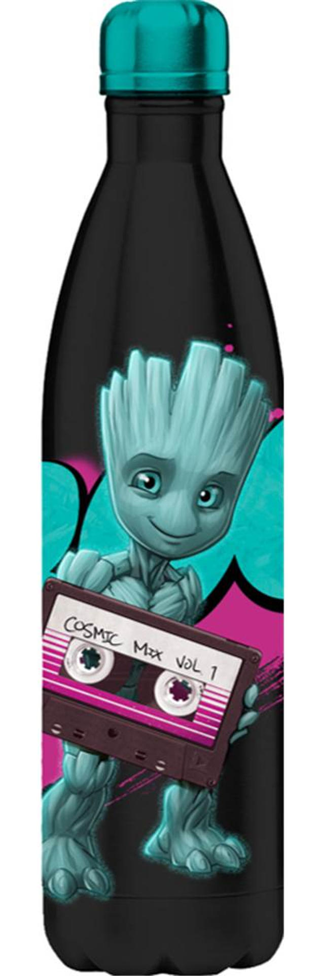 Marvel - Bouteille d'eau en métal isotherme Le mix cosmique de Groot Vol.1 500ml - flash vidéo