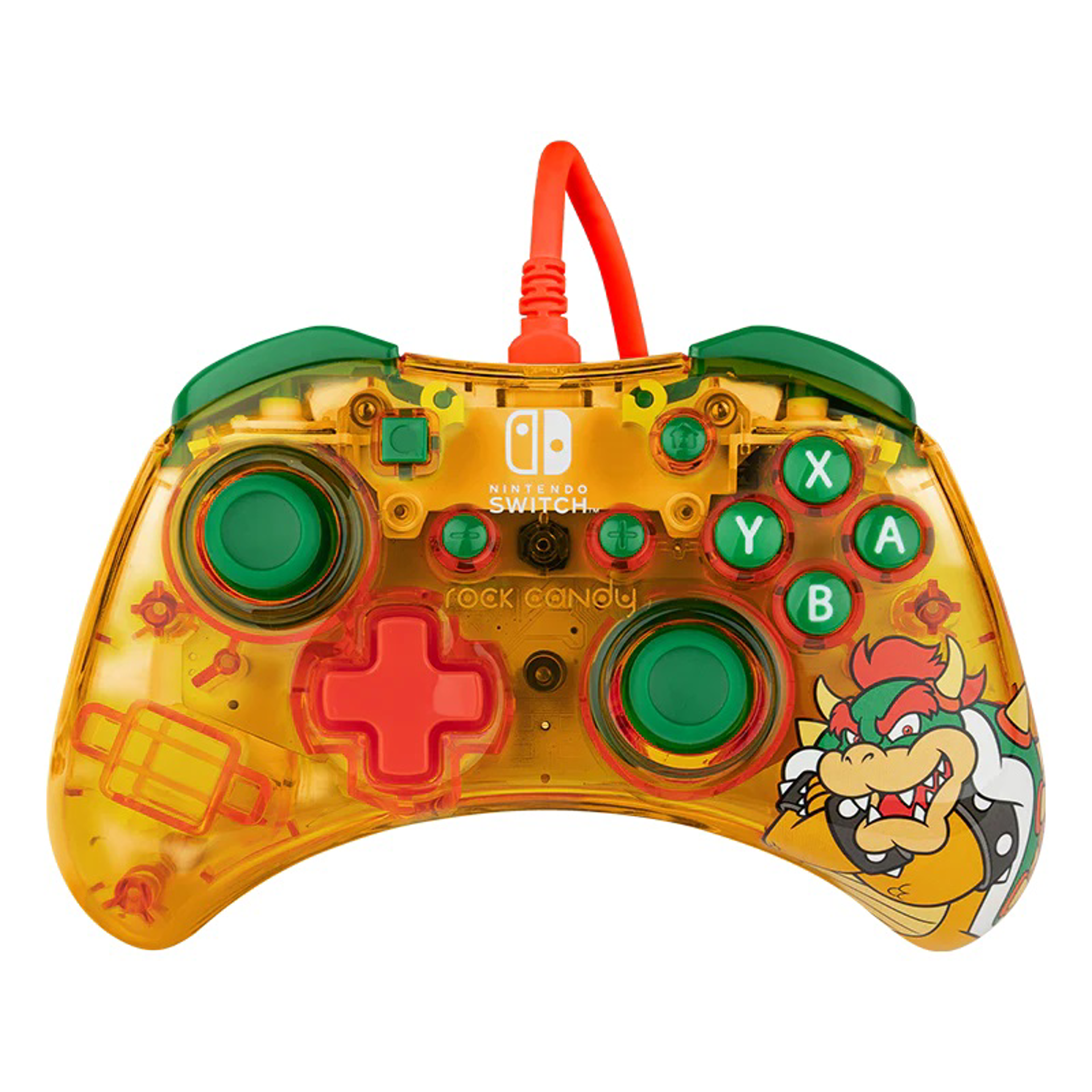 PDP - Manette filaire Rock Candy Bowser pour Nintendo Switch et Switch