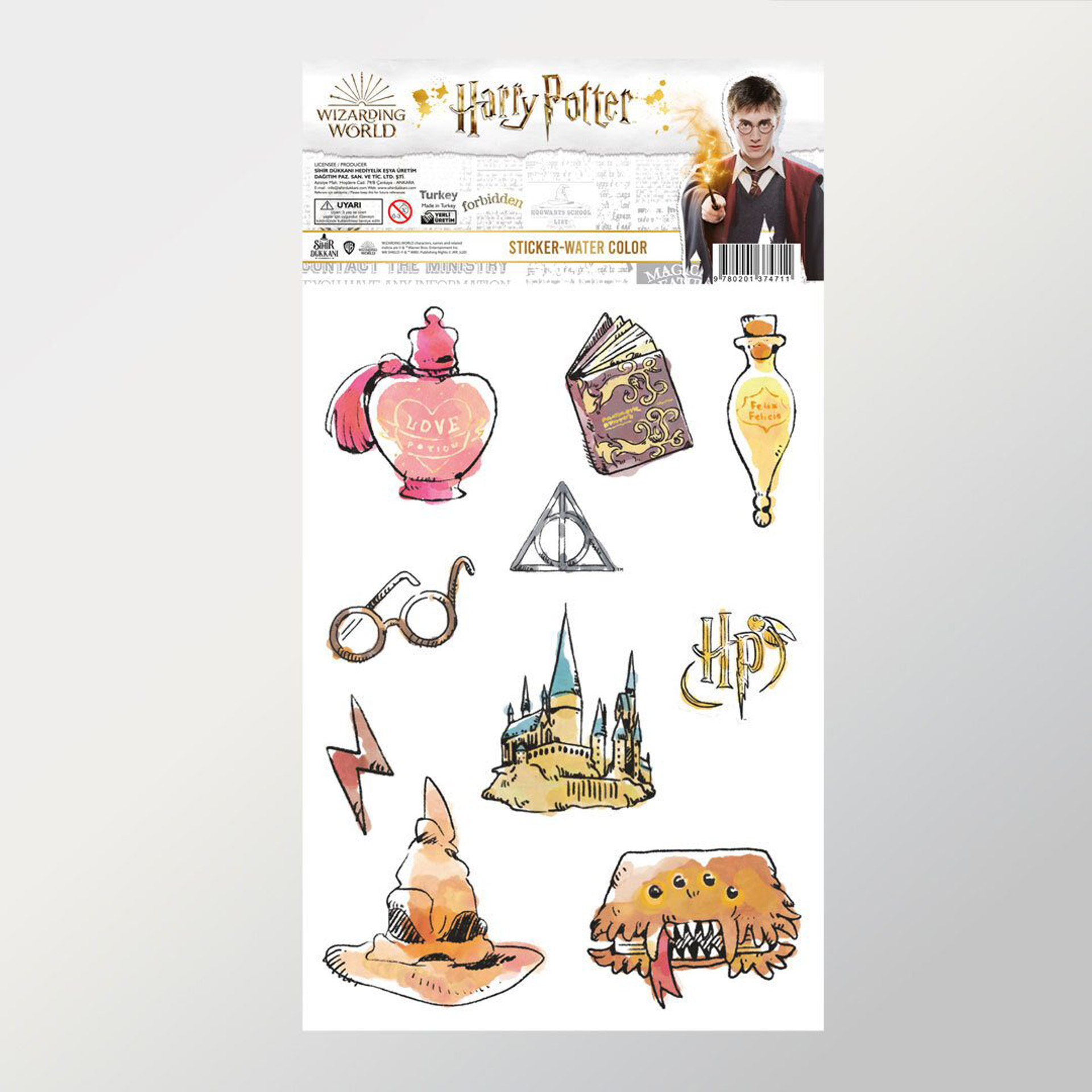 Wizarding World - Harry Potter - Stickers - Aquarelle - flash vidéo