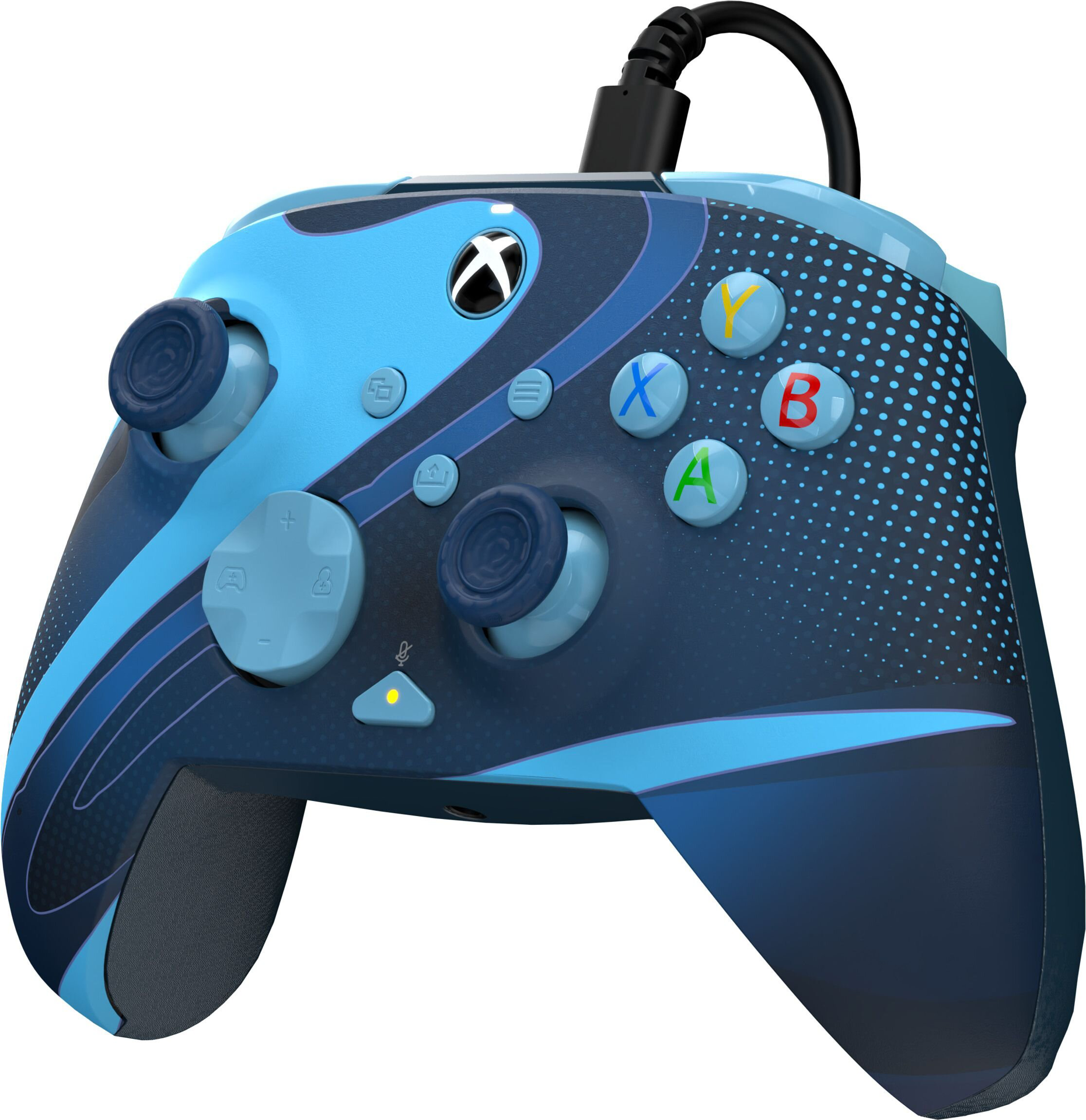 PDP - Manette de jeu filaire avancée REMATCH GLOW Blue Tide pour Xbox Series X|S, Xbox One et Windows 10/11 - flash vidéo