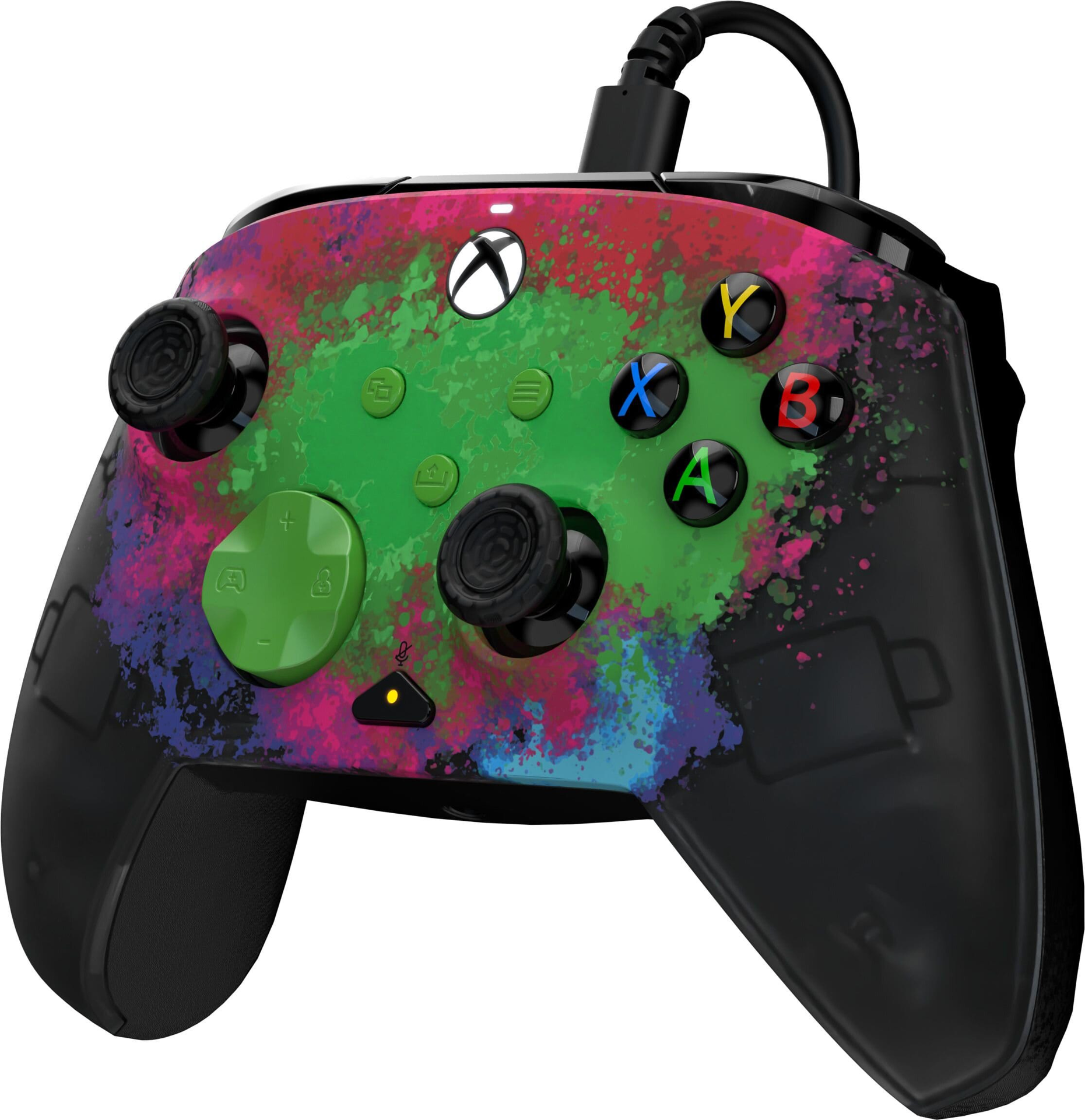 PDP - Manette de jeu filaire avancée REMATCH GLOW Space Dust pour Xbox Series X|S, Xbox One et Windows 10/11 - flash vidéo