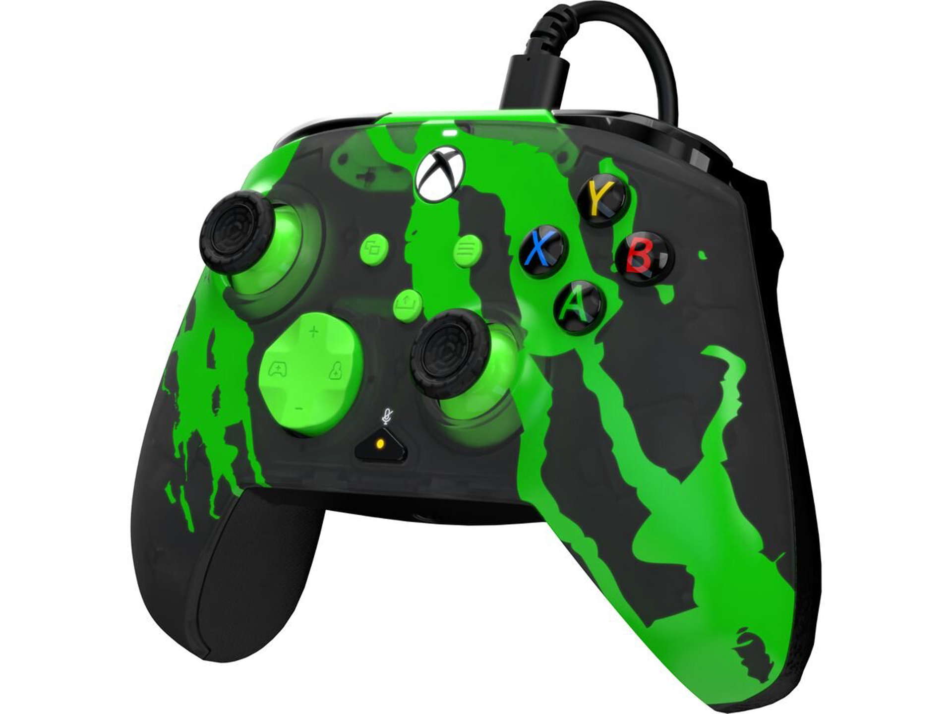 PDP - Manette de jeu filaire avancée REMATCH GLOW Jolt Green pour Xbox Series X|S, Xbox One et Windows 10/11 - flash vidéo
