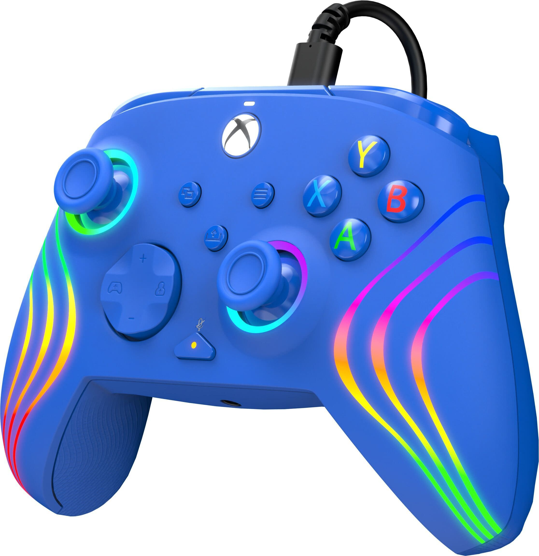 PDP - Manette filaire Afterglow Wave Bleu pour Xbox Series X|S, Xbox One et Windows 10/11 - flash vidéo