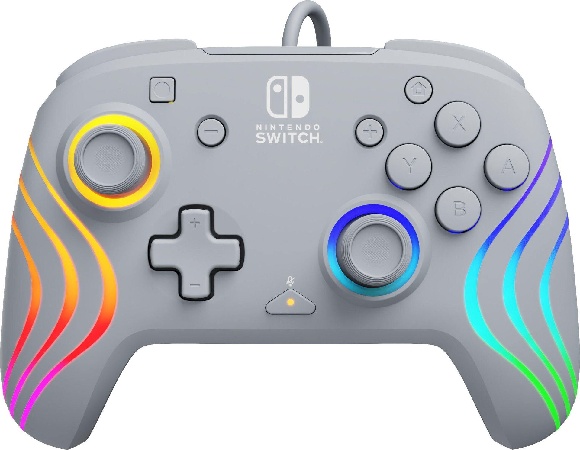 PDP - Manette filaire Afterglow Wave Gris pour Nintendo Switch et Switch OLED - flash vidéo
