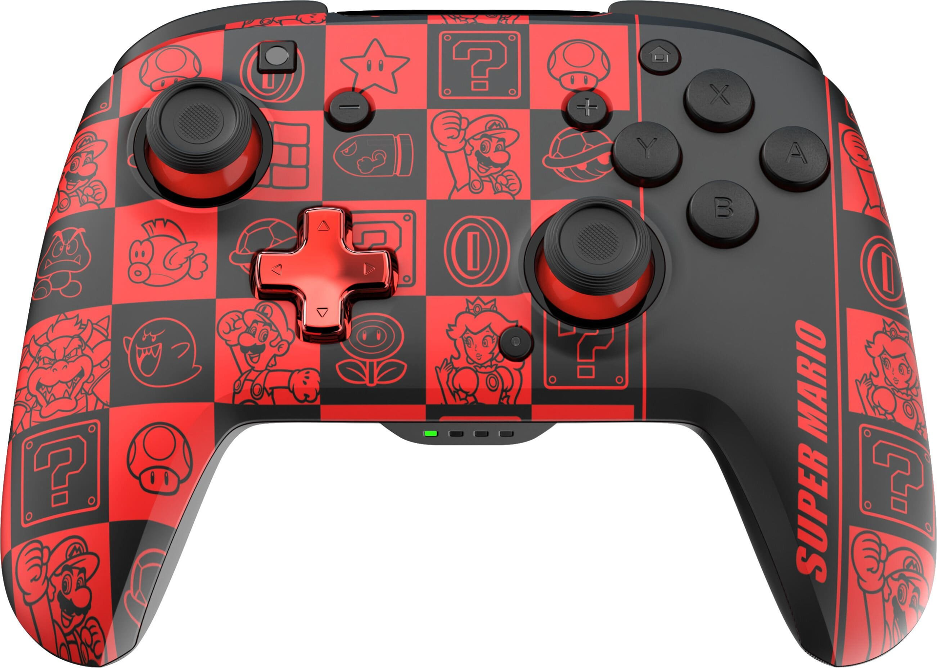 PDP - Manette de jeu sans fil REMATCH GLOW Super Icons pour Nintendo Switch et Switch OLED - flash vidéo