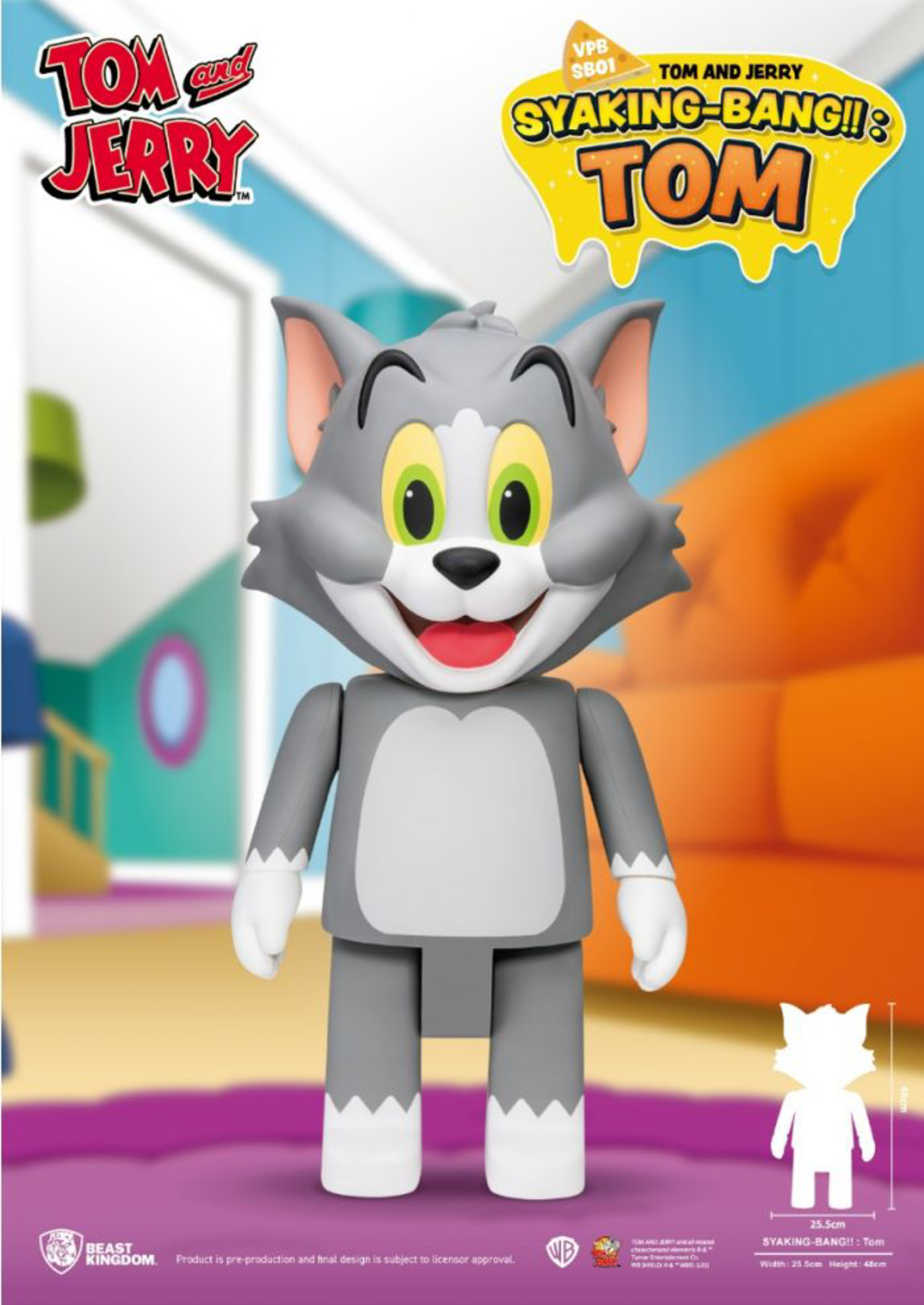 Warner Bros - VPB-SB01 - Tom and Jerry - Tirelire Vinyle : Tom - flash vidéo