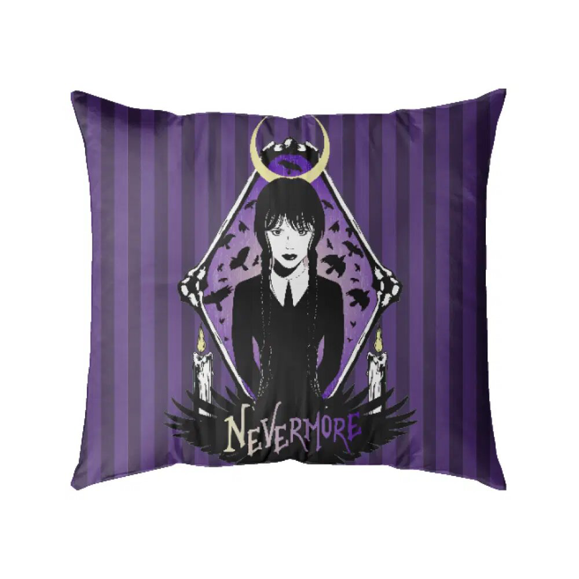 Netflix - Mercredi - Coussin - Nevermore - flash vidéo