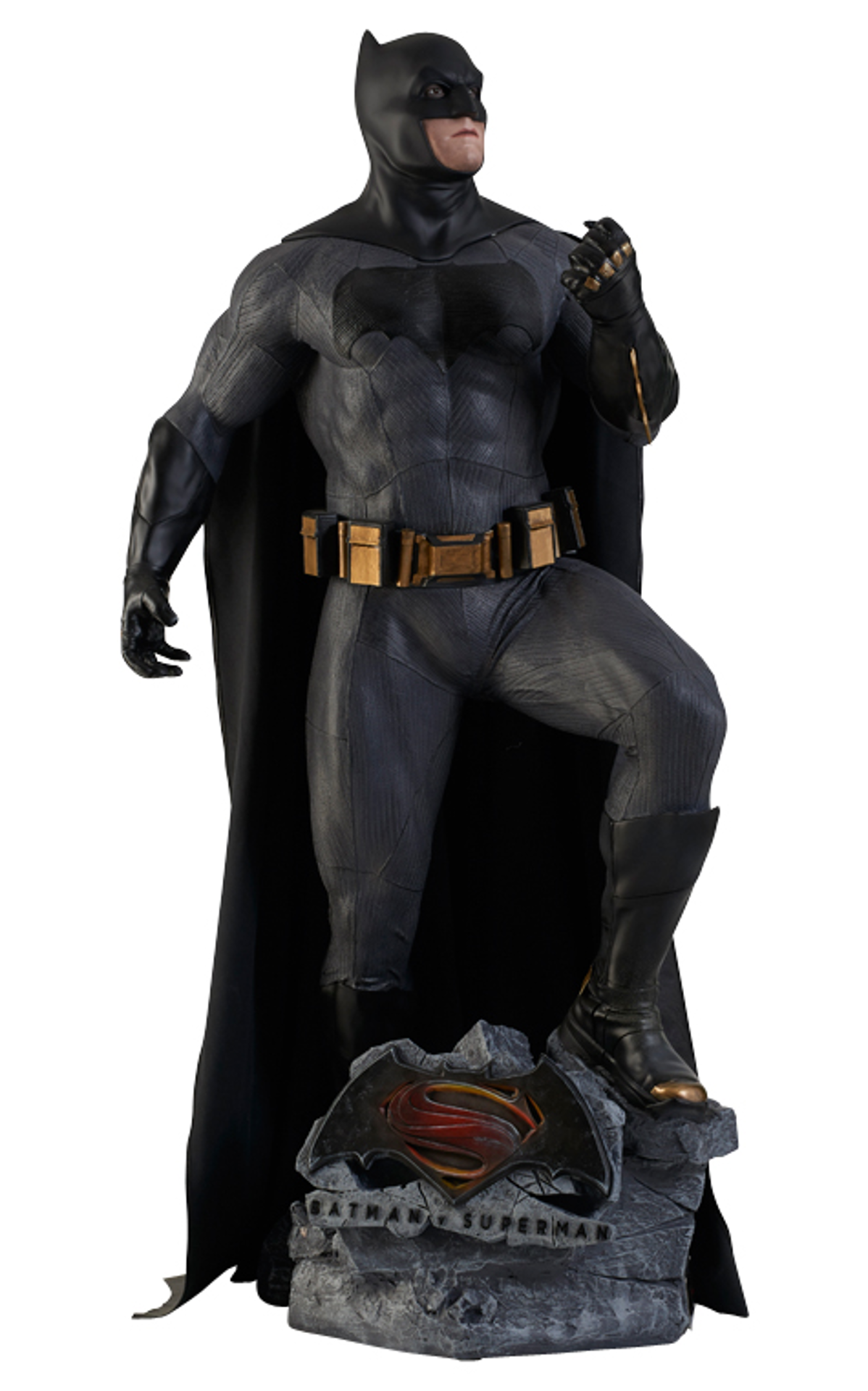 Batman vs Superman: Dawn of Justice - Statue taille réelle Batman (Base incluse) - flash vidéo