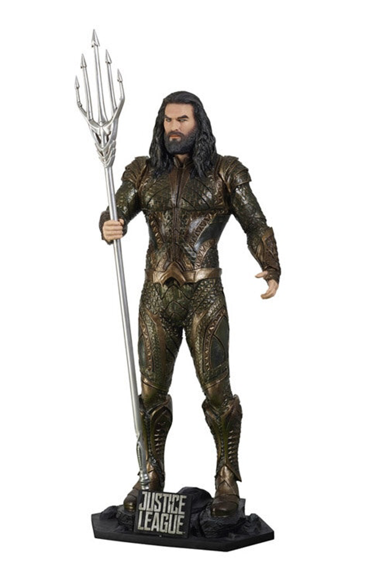 Justice League - Statue taille réelle Aquaman (Base incluse) - flash vidéo