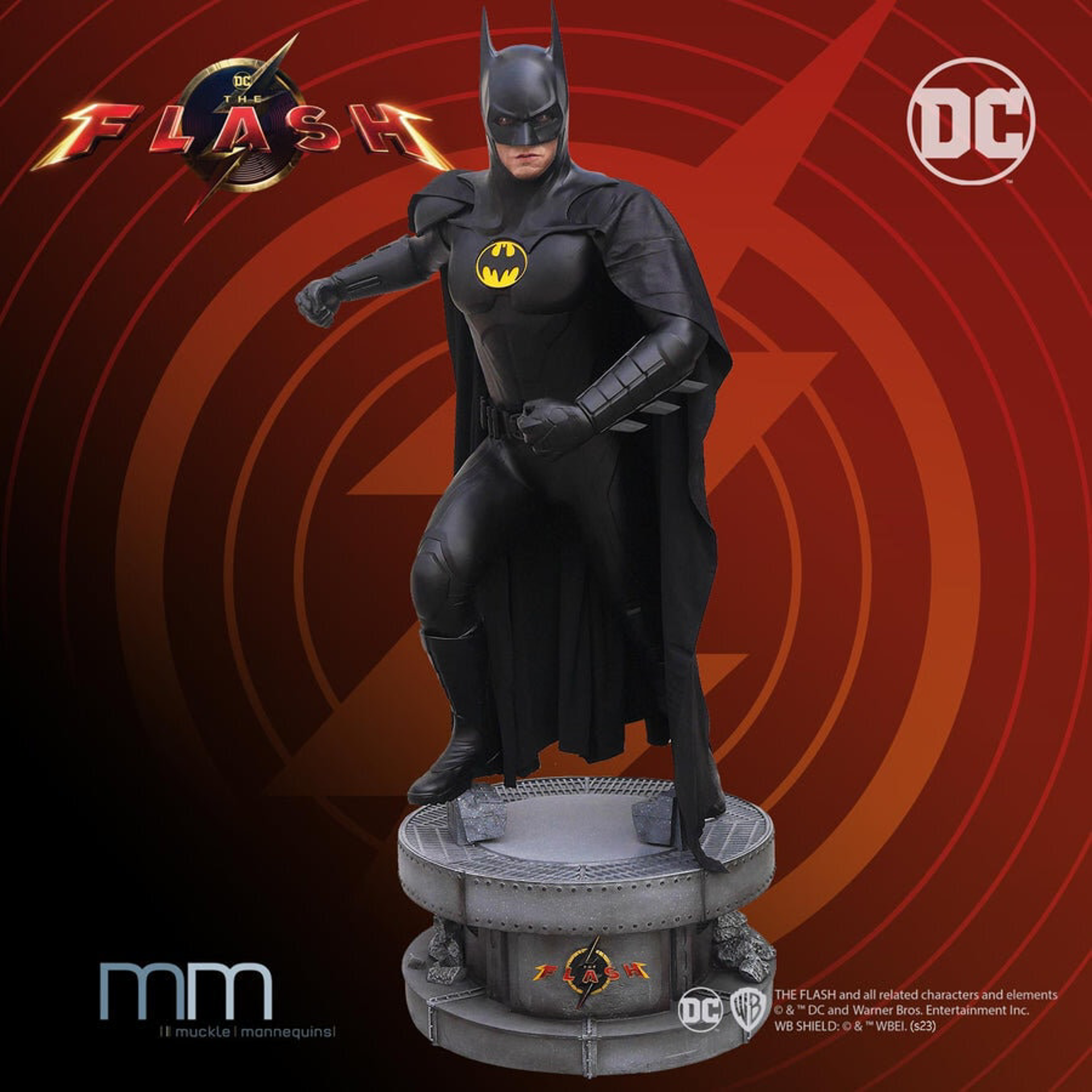 The Flash - Statue taille réelle Batman Keaton (Base incluse) - flash vidéo
