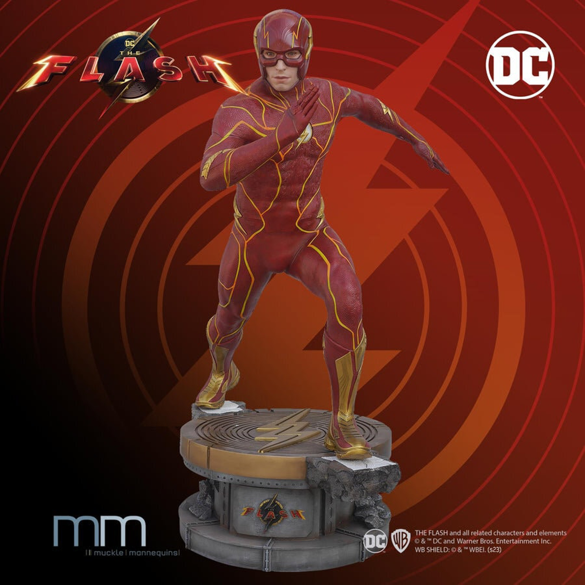 The Flash - Statue taille réelle Flash (Base incluse) - flash vidéo