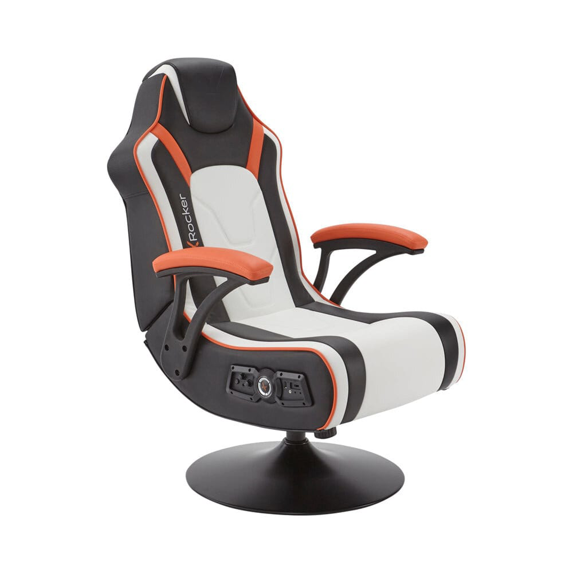 X Rocker - Chaise de jeu Torque 2.1 audio sans-fil Noire/Orange - flash vidéo