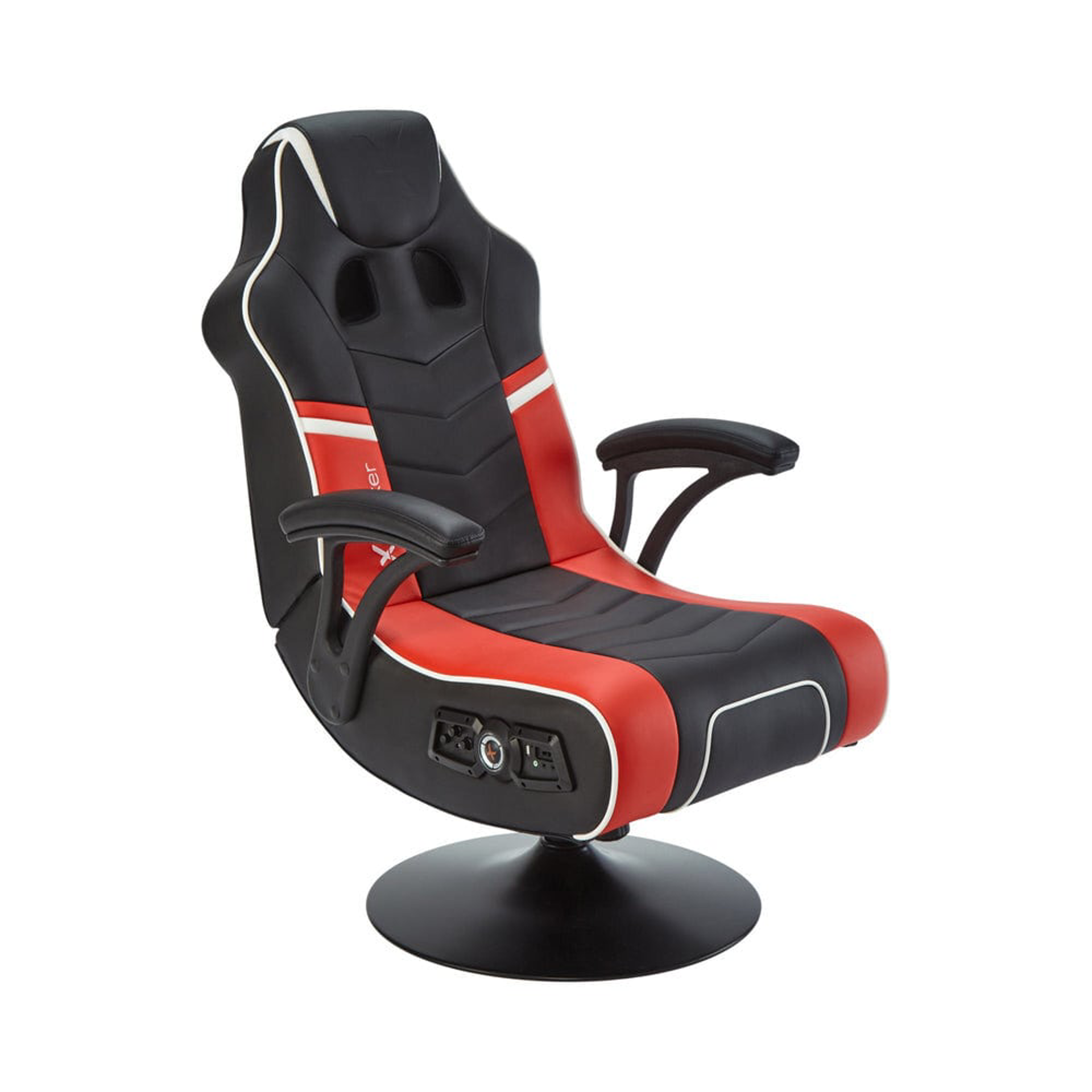X Rocker - Chaise de jeu Viper 2.1 audio sans-fil Noire/Rouge - flash vidéo