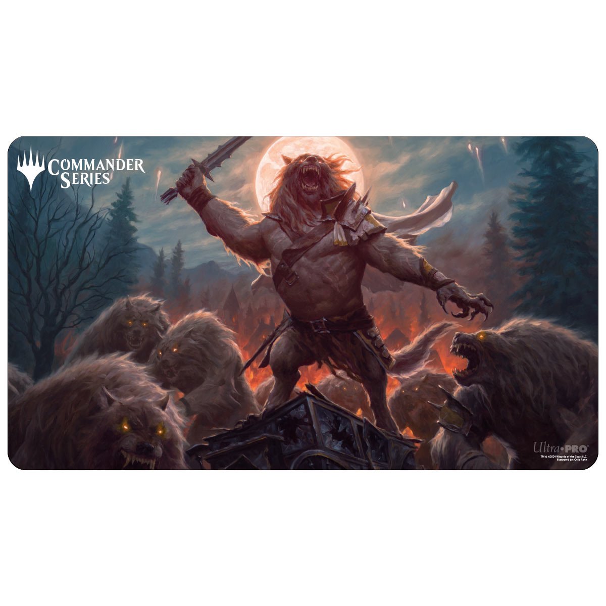 Ultra Pro - Magic: The Gathering - Commander Series - Tapis de jeu Double Face Tovolar, Dire Overlord/Tovolar, le Fléau de Minuit (60 x 34 cm) - flash vidéo