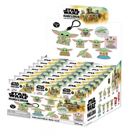 Star Wars - Assortiment en blind box de figurines de sac de collection Le Mandalorien en mousse (Série 4) (24 pcs)