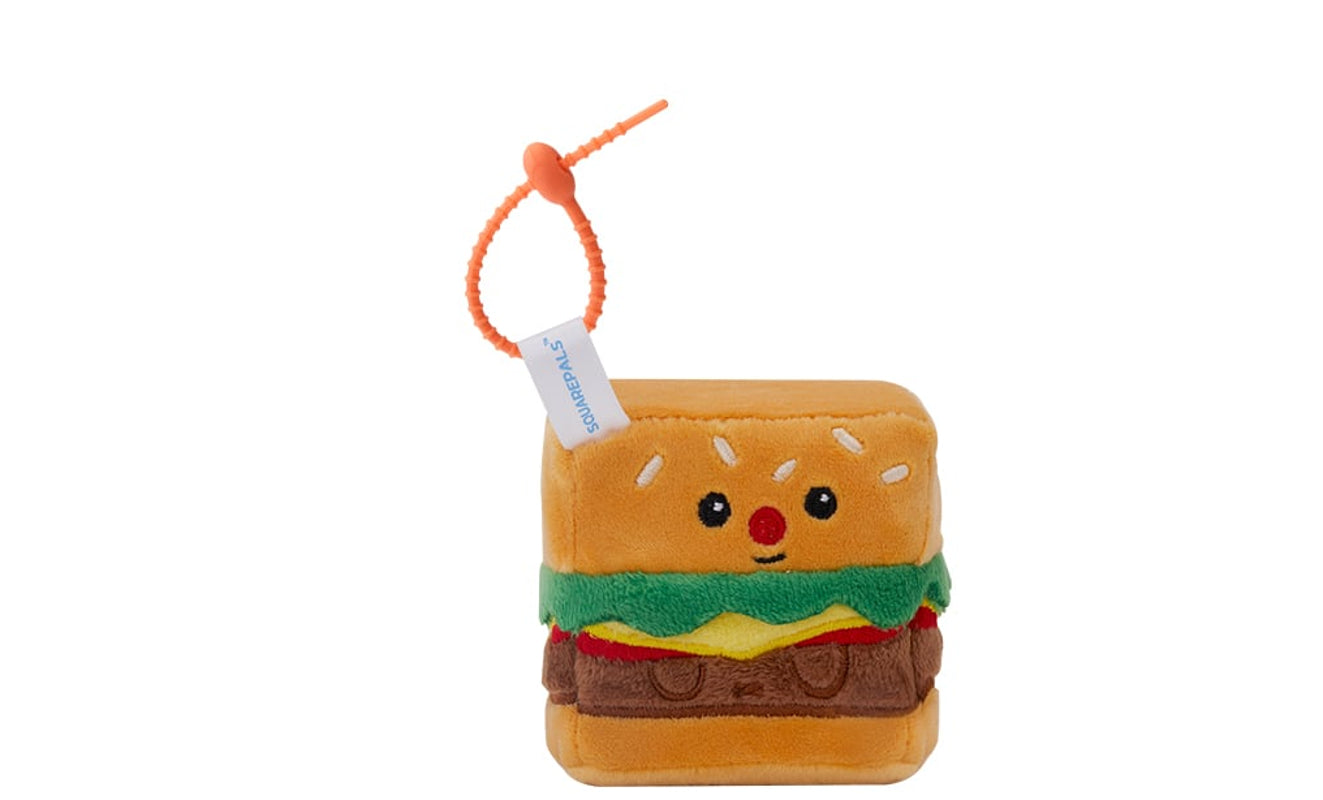 MGM - Squarepal - Porte-clefs peluche Hamburger 7cm