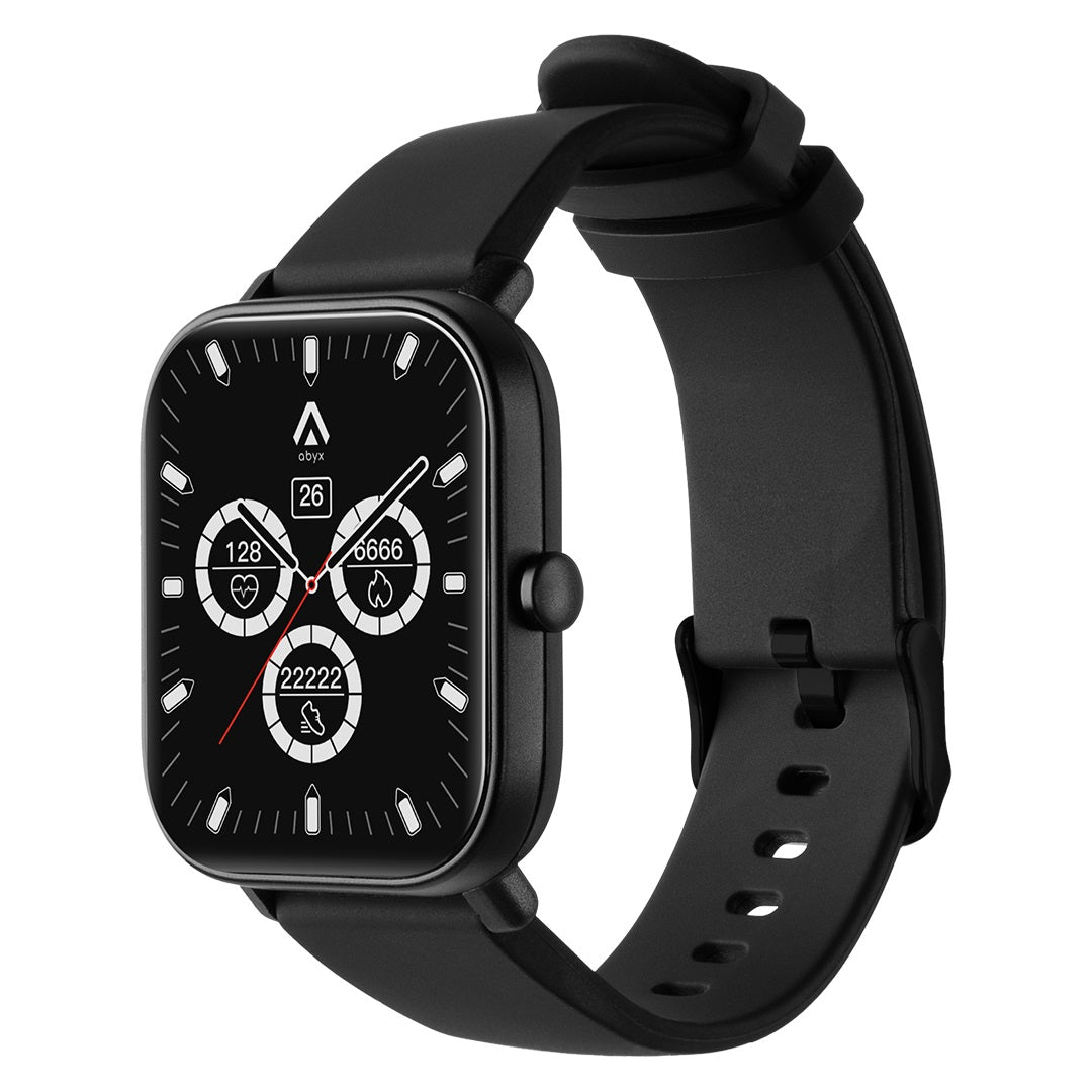 Abyx Fit - Ozone - Montre connectée noire avec 2 bracelets - flash vidéo