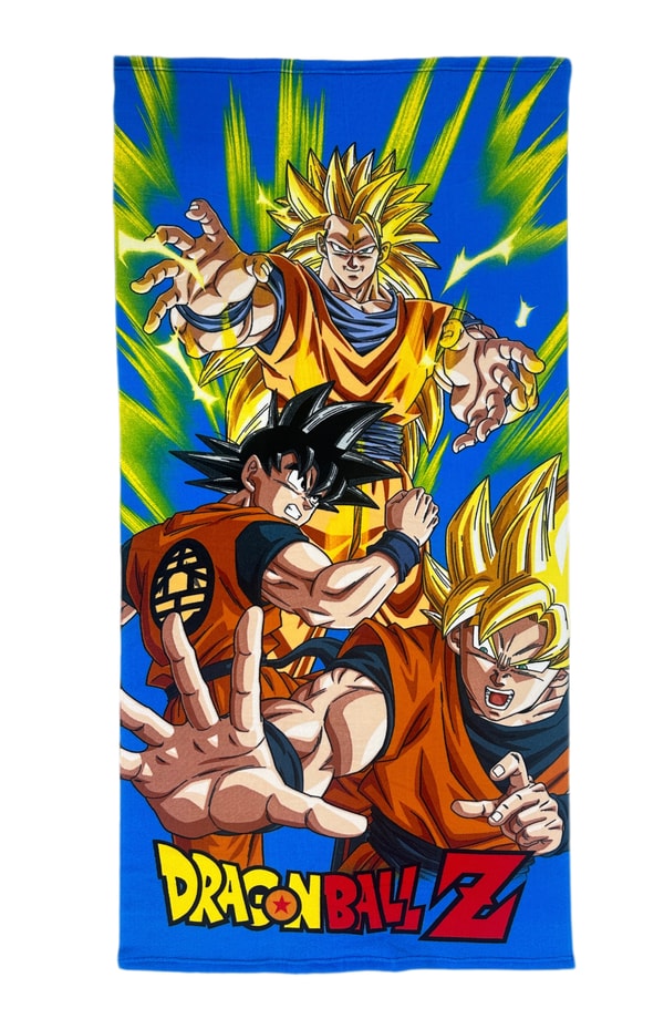 Dragon Ball Z - Serviette de plage en microfibre Son Goku (140x70cm) - flash vidéo
