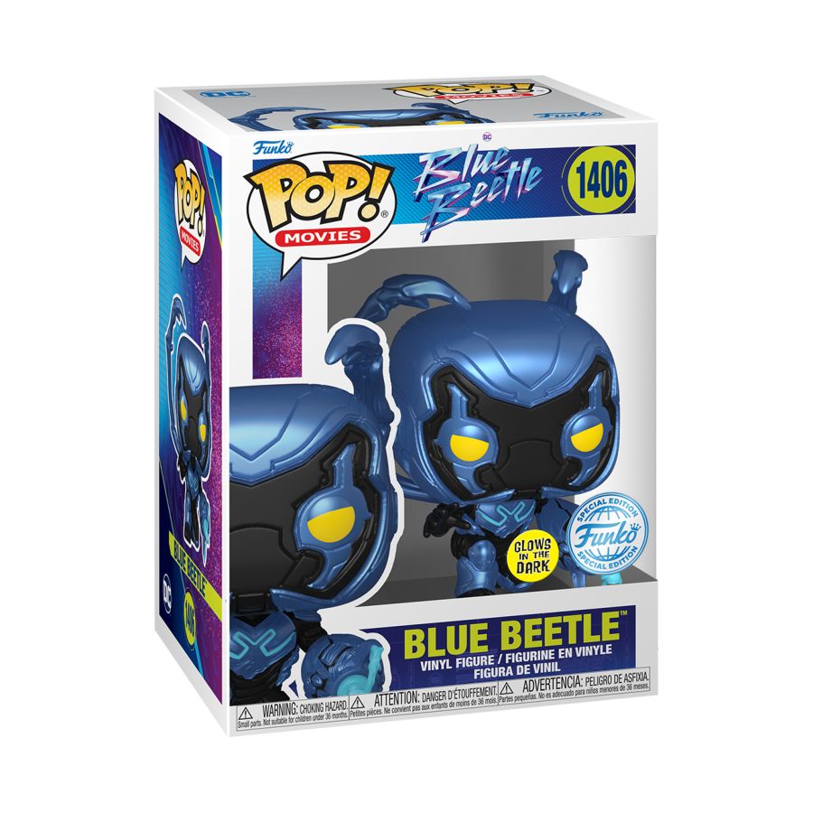 Funko Pop! Movies: Blue Beetle - Blue Beetle (Glow in the Dark)