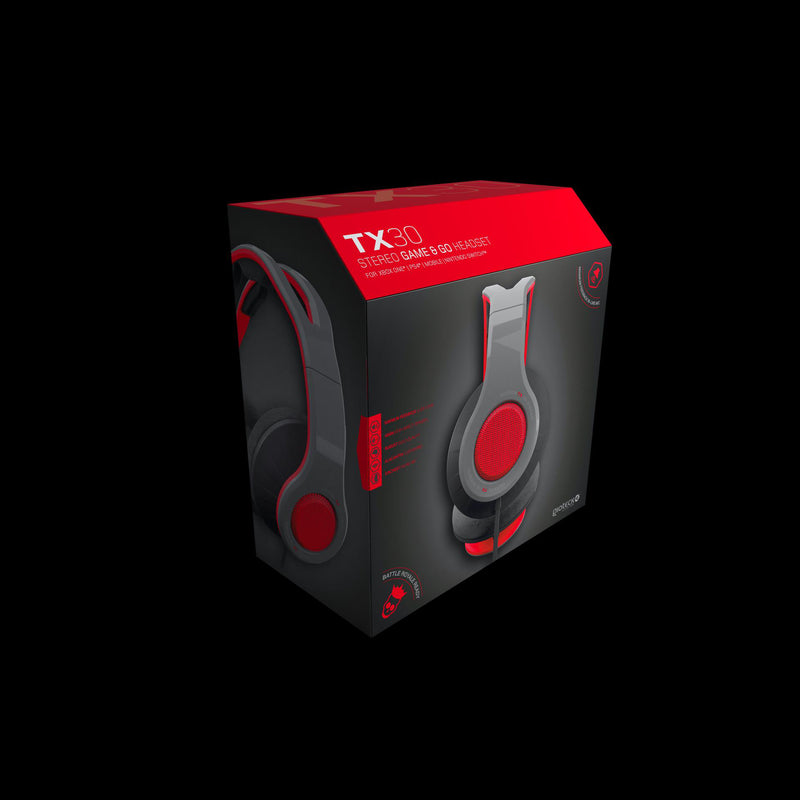 Gioteck - Casque stéréo Game & Go TX30 Rouge Grill pour PS5, PS4, Xbox Series, Xbox One, Switch et Mobile