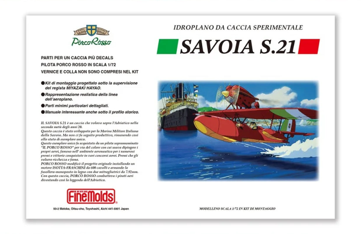 Ghibli - Porco Rosso - Maquette du prototype d'hydravion Savoia S.21 au 1/72