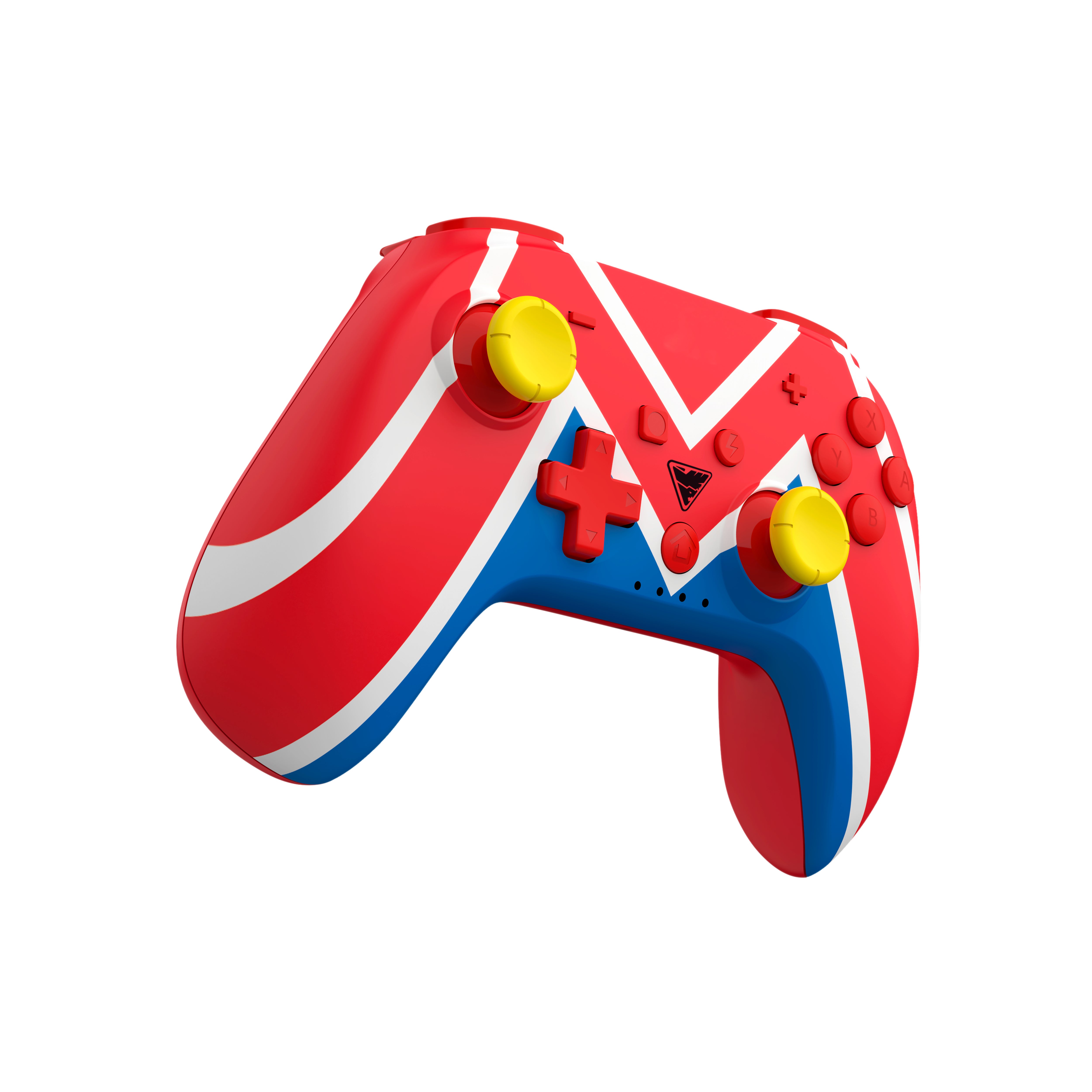 DragonShock - Bundle Manette compacte sans fil Bluetooth PopTop M Universe pour Switch et Switch OLED + Casque de jeu filaire Recon 50 Rouge et Bleu Néon