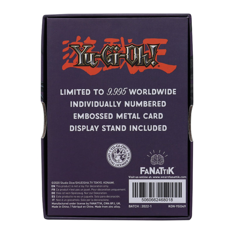 Yu-Gi-Oh! - Carte métallique "Dragon Crâne Noir" en Édition Limitée