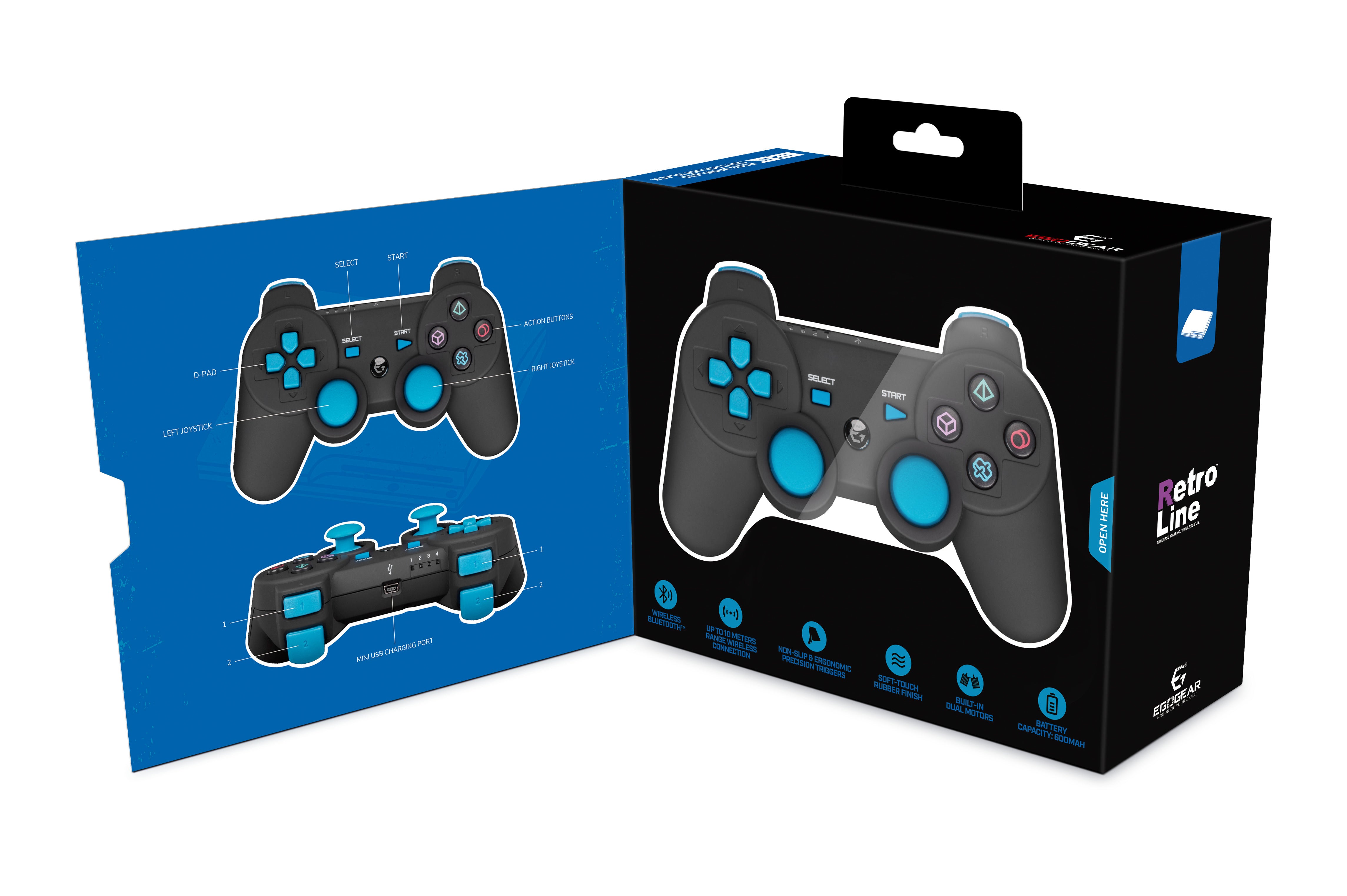 EgoGear - Manette sans fil Bluetooth RGC03 Noire pour PS3