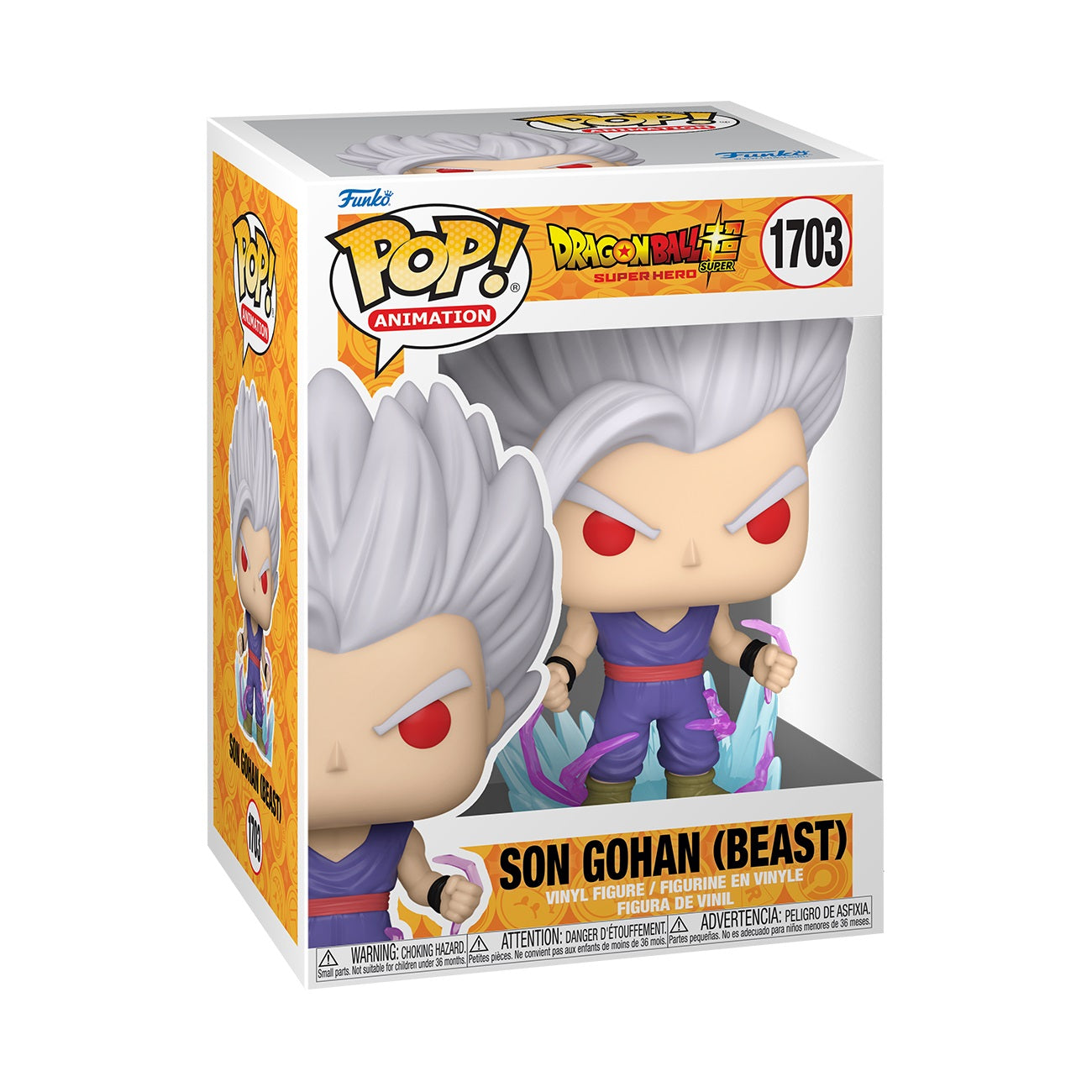 Funko Pop! Animation: Dragon Ball Super: Super Hero - Son Gohan Beast (Chance of Chase Glow in the Dark Edition) - flash vidéo