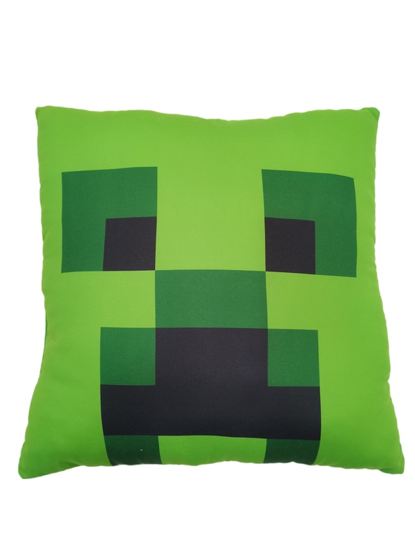 Minecraft - Coussin double face Creeper (40x40cm) - flash vidéo