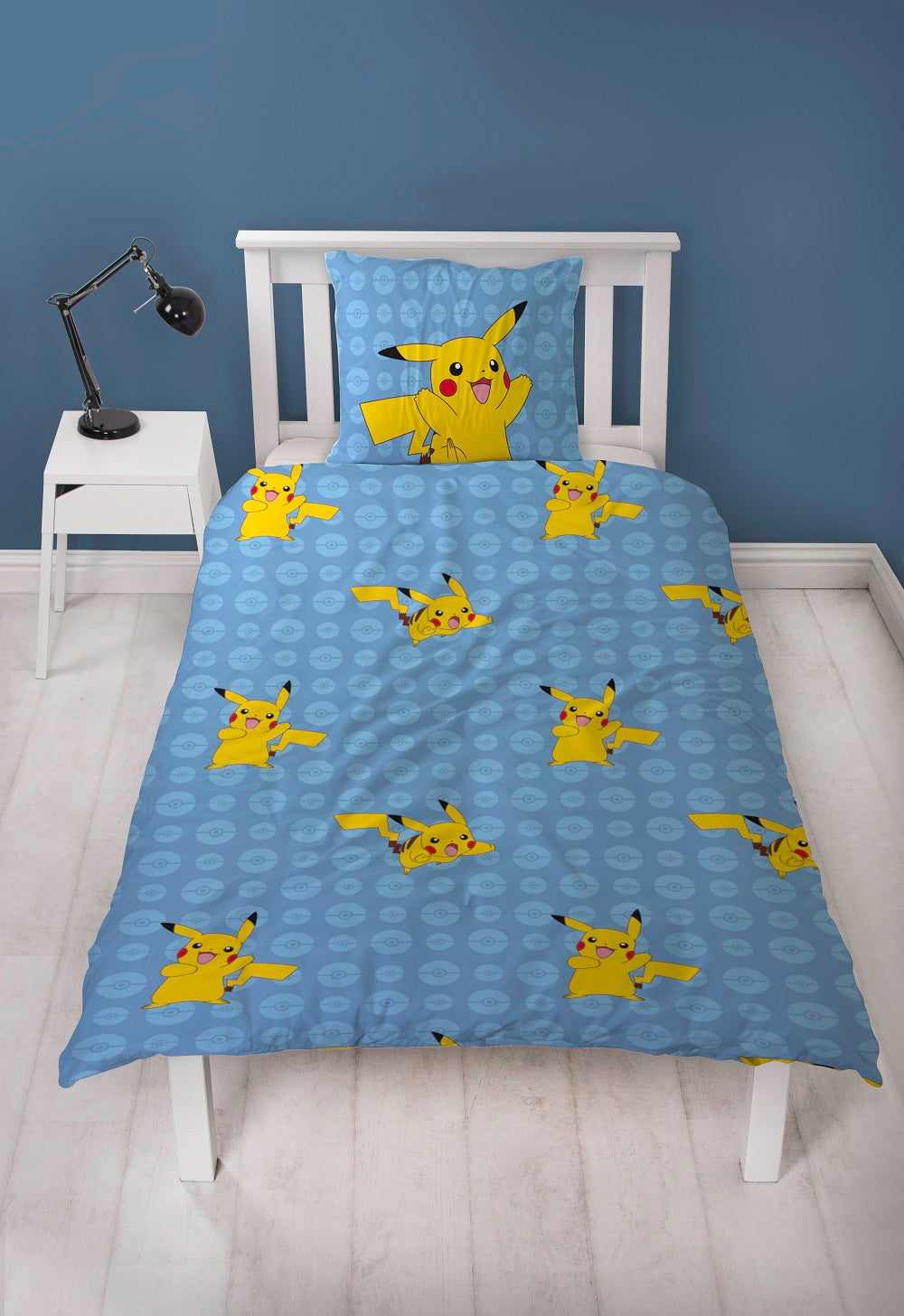 Pokémon - Parure de lit en microfibre "Ready for Battle" (140x200cm + 63x63cm) - flash vidéo
