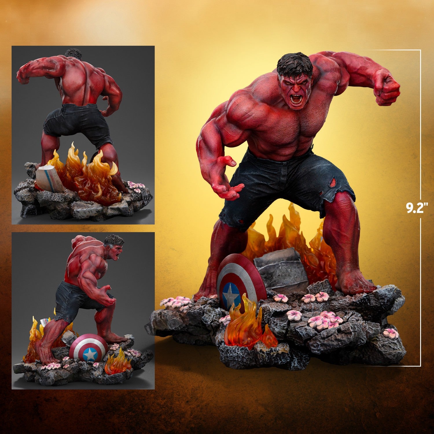 Iron Studios - Art Scale 1/10 - Marvel - Captain America: Brave New World - Red Hulk Statue 23cm