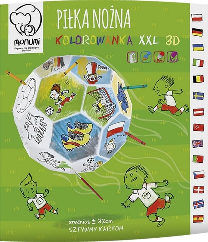 Monumi - Modèle 3D à monter et colorier "Football"