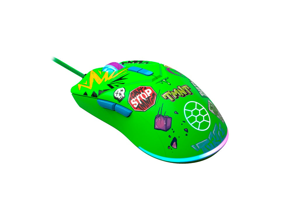 DragonShock - Souris de jeu filaire optique RGB TMNT Cowabunga